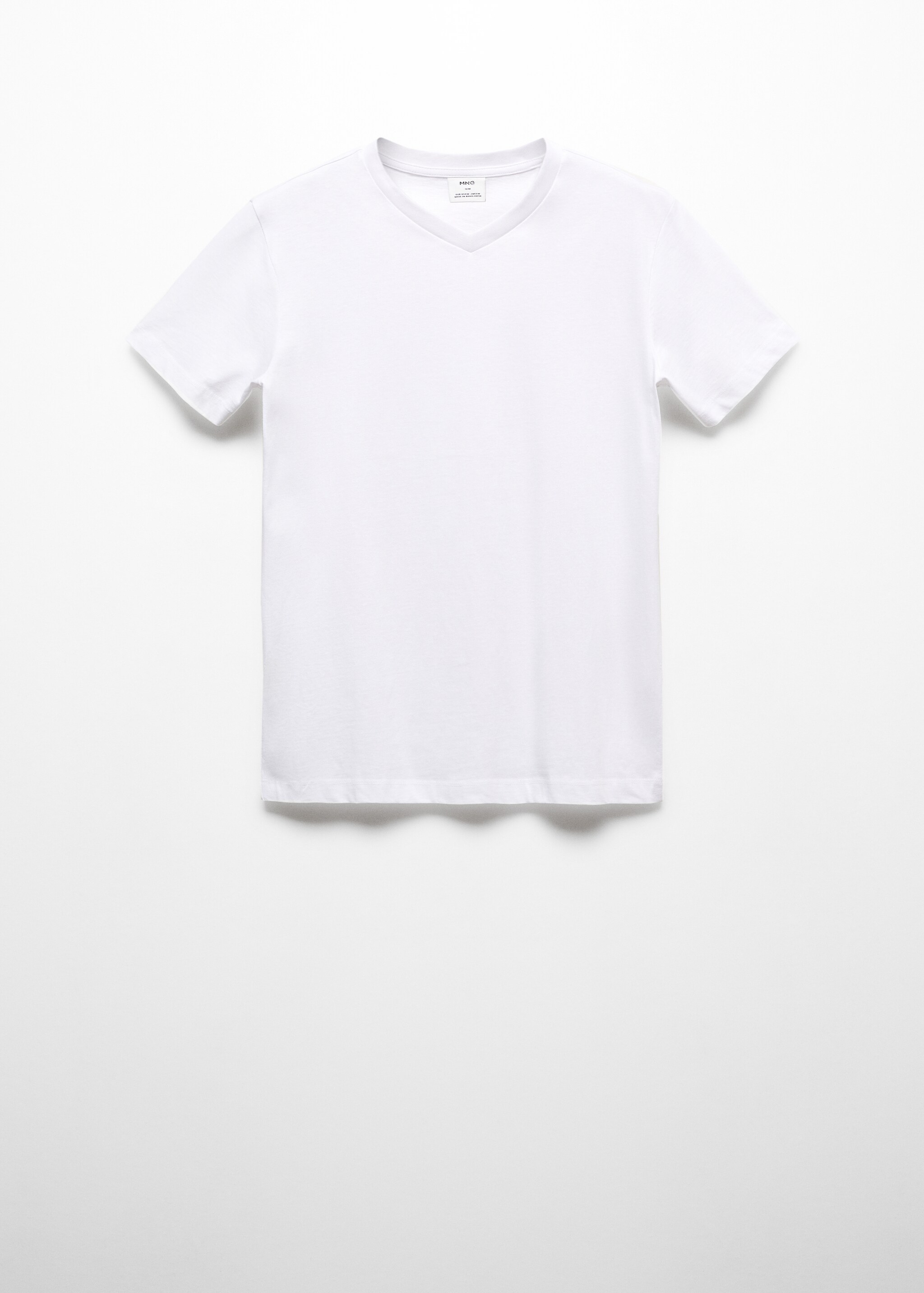 Koszulka bawełniana z dekoltem w szpic - Artykuł bez modela/modelki
