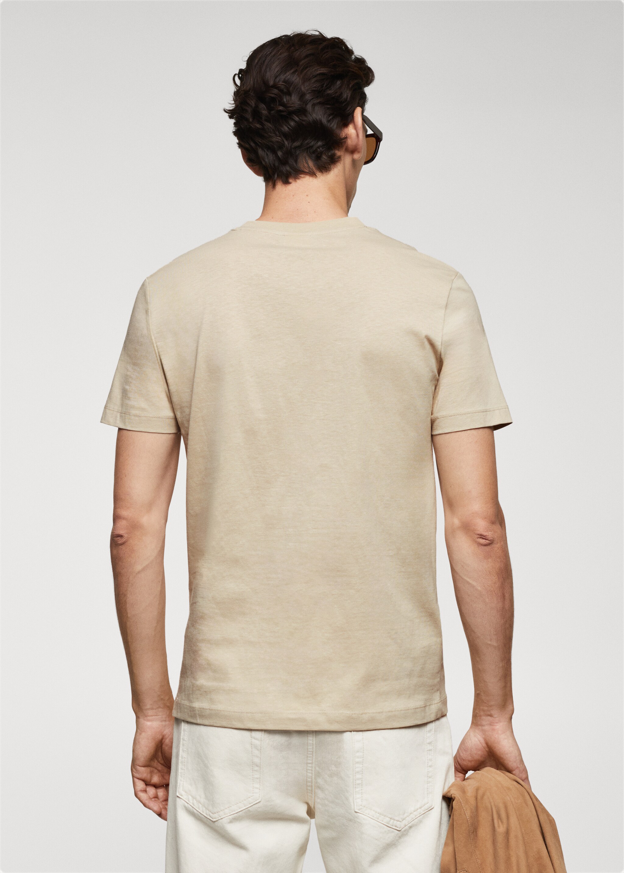 T-shirt basique coton col V - Verso de l’article