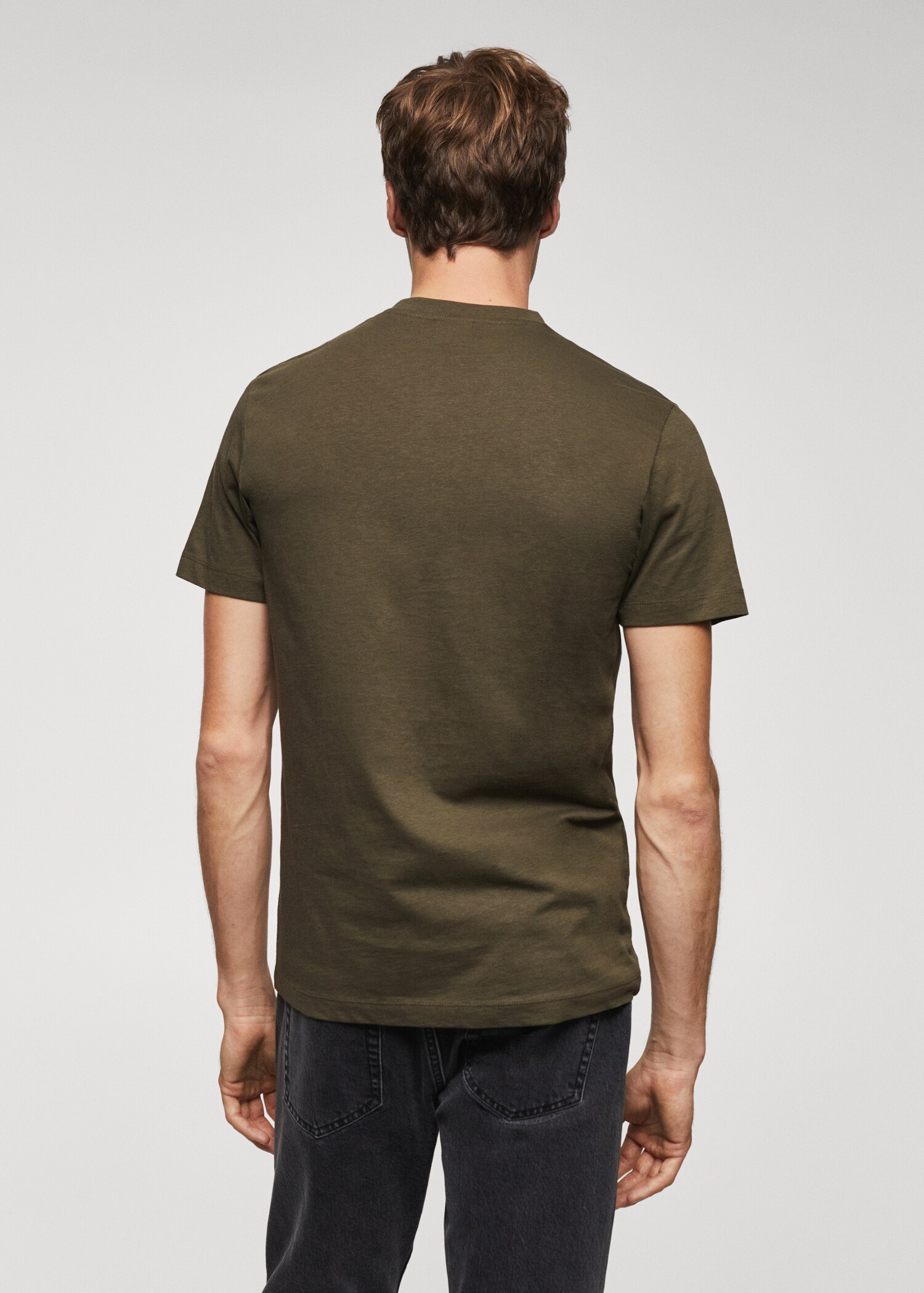 T-shirt basique coton col V - Verso de l’article