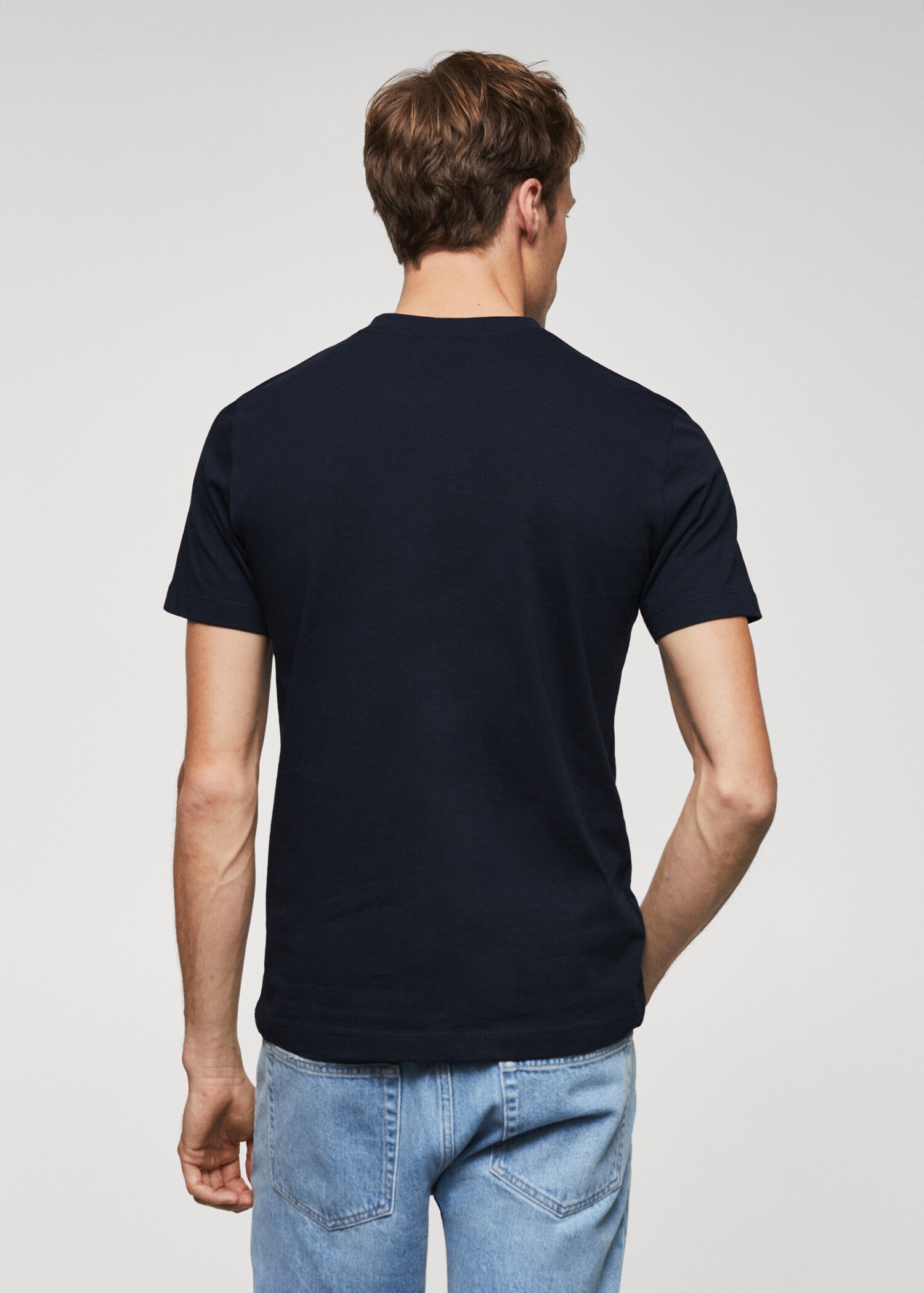 T-shirt basique coton col V - Verso de l’article
