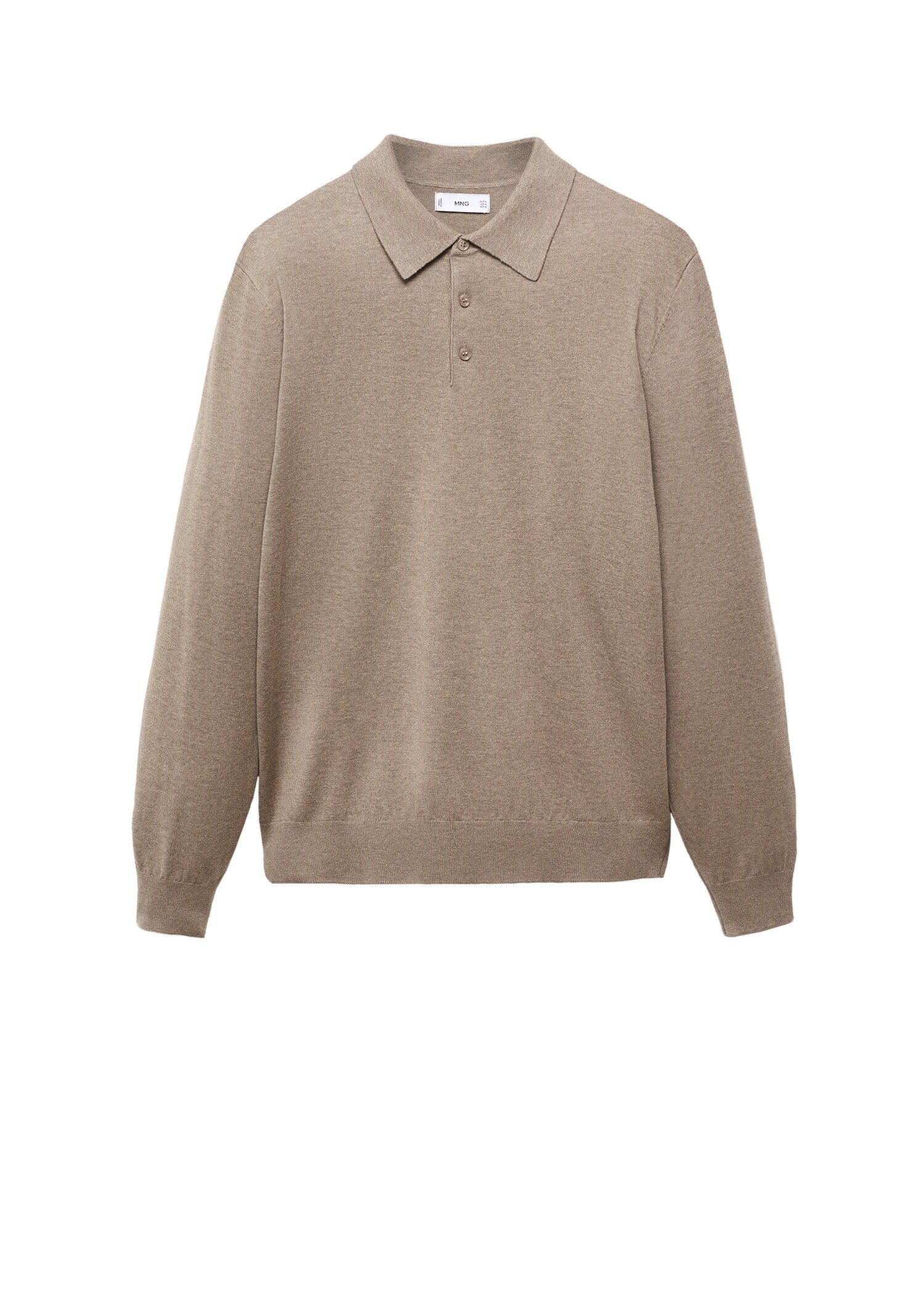 Long-sleeved cotton jersey polo shirt - Details of the article 9