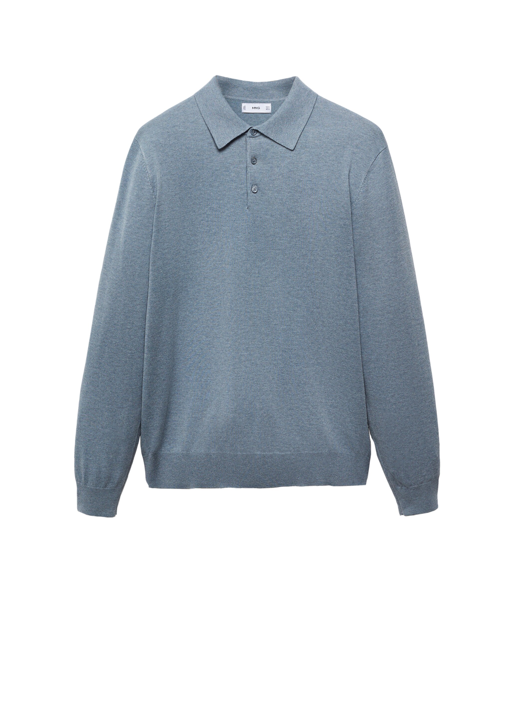 Long-sleeved cotton jersey polo shirt - Details of the article 9