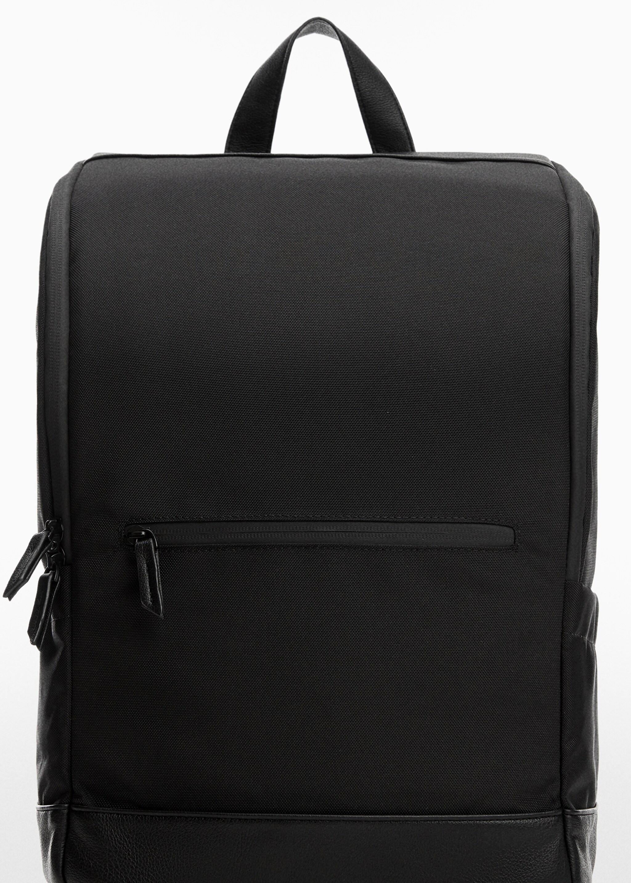 Backpack with leather-effect details - null
