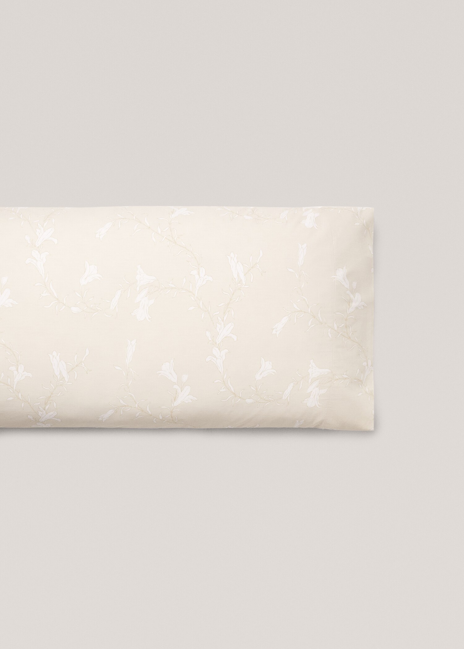 Floral print cotton pillowcase 45x110cm - Article without model