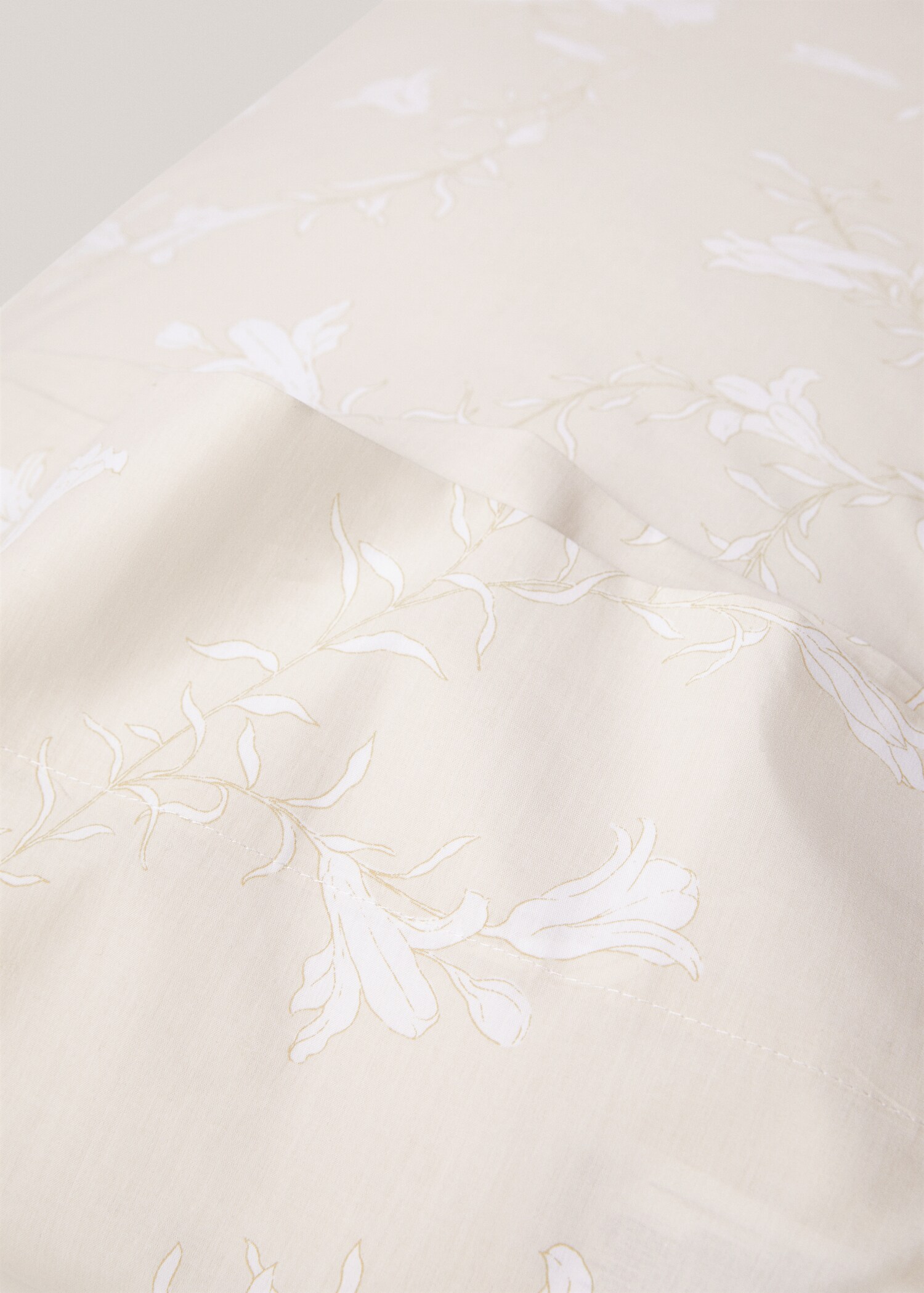 Floral print cotton pillowcase 45x110cm - Details of the article 1