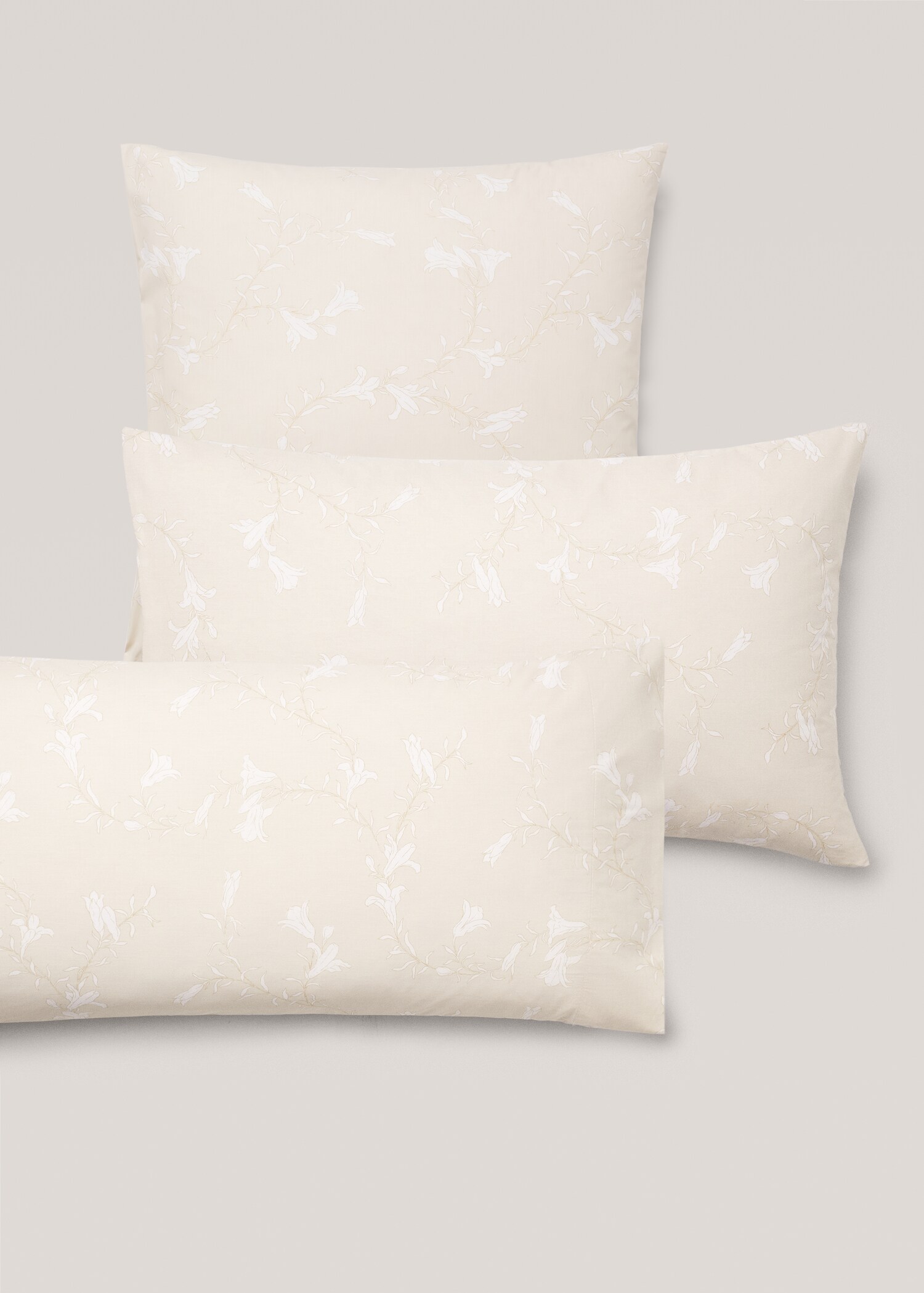 Floral print cotton pillowcase 45x110cm - Details of the article 4
