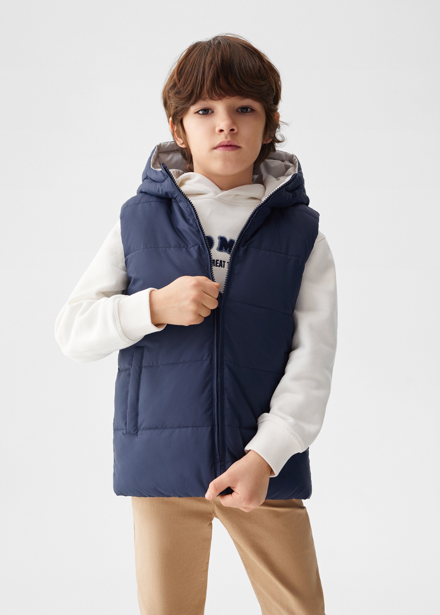 Gilet matelassé réversible - Plan moyen