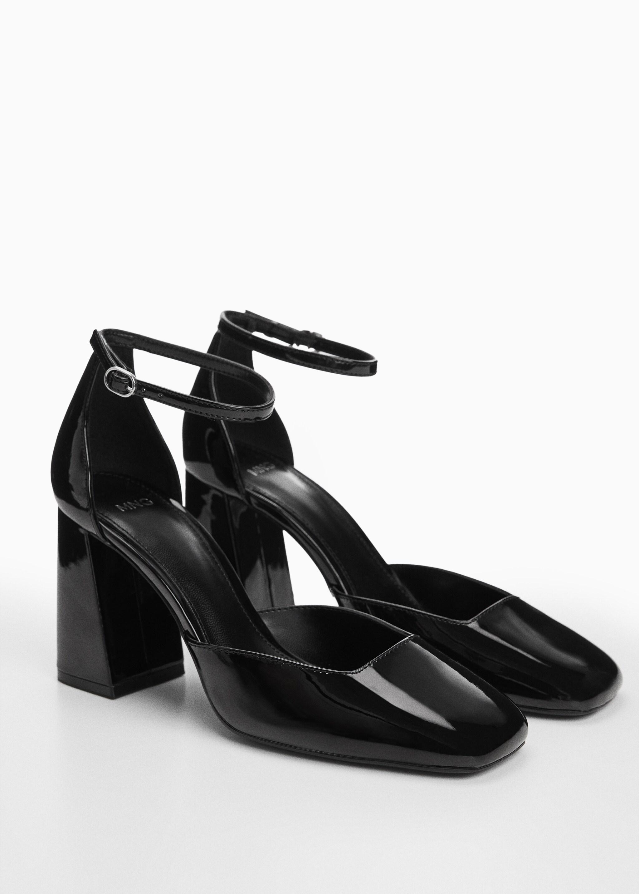 Patent leather-effect heeled shoes - Medium plane
