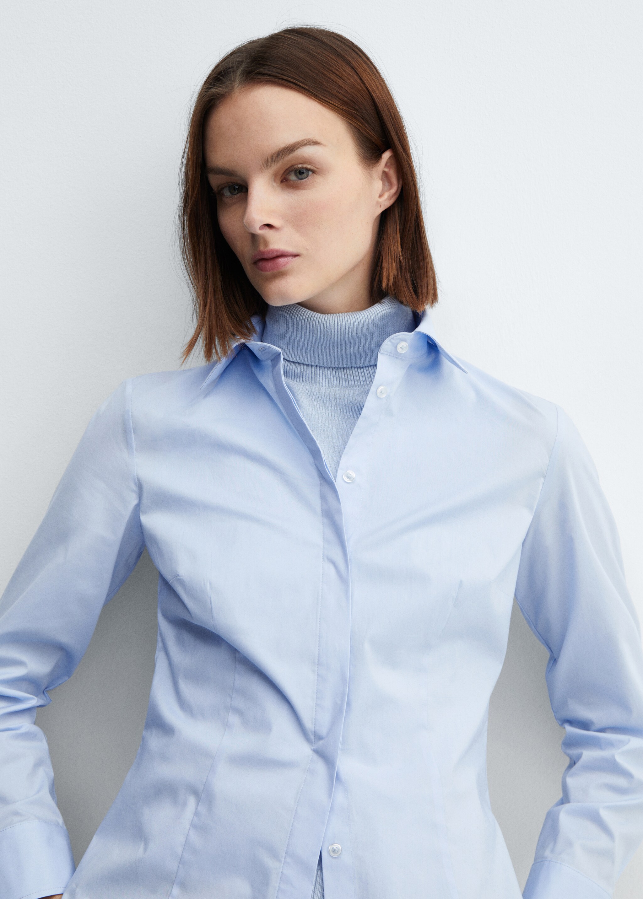 Fitted cotton shirt - Details of the article 1