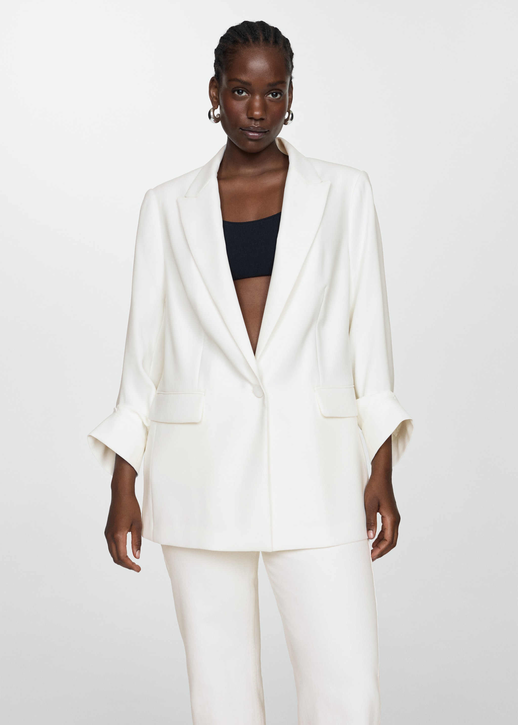 Tailored jacket with turn-down sleeves  - Details of the article 5