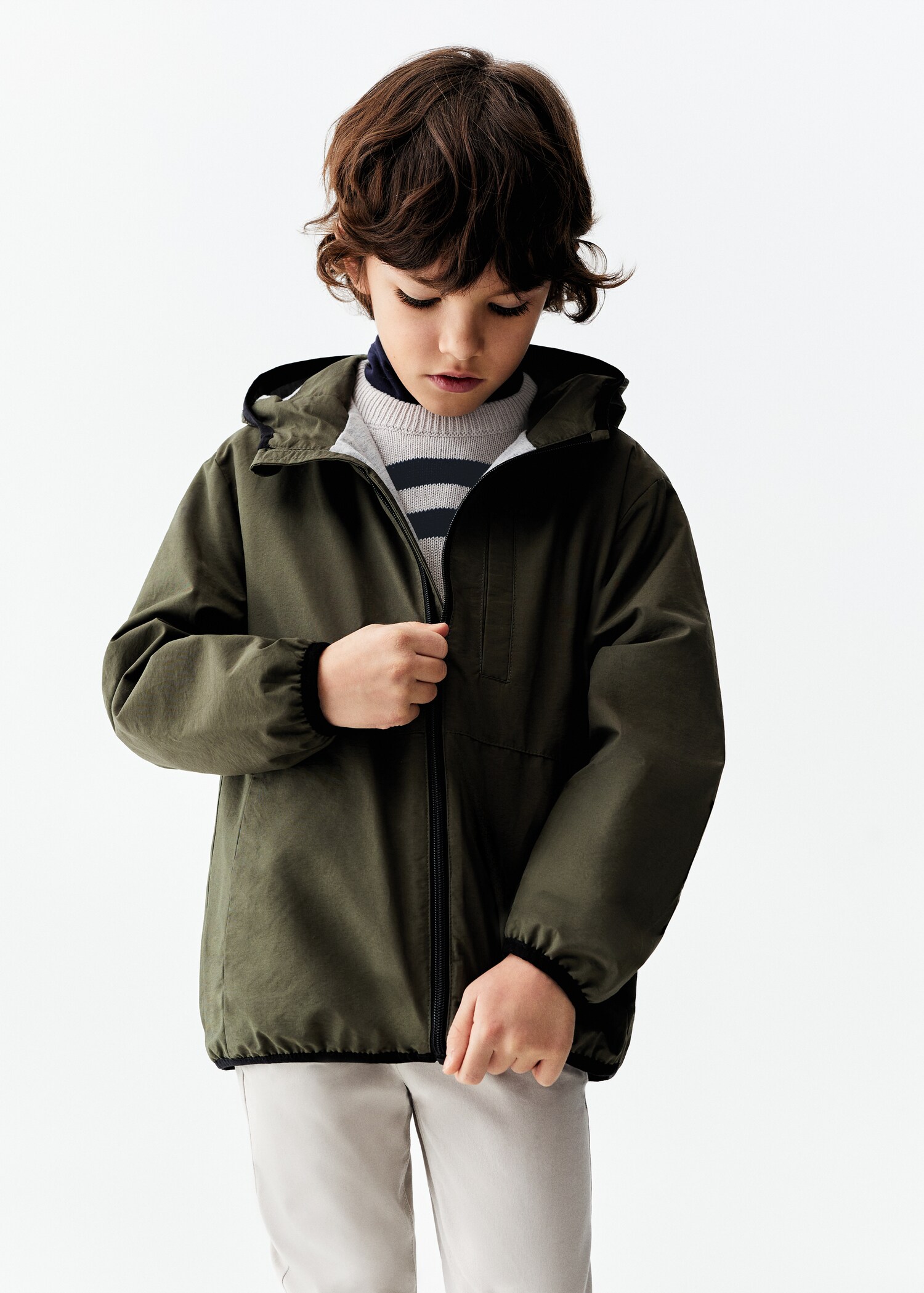 Parka impermeabile cappuccio - Piano medio