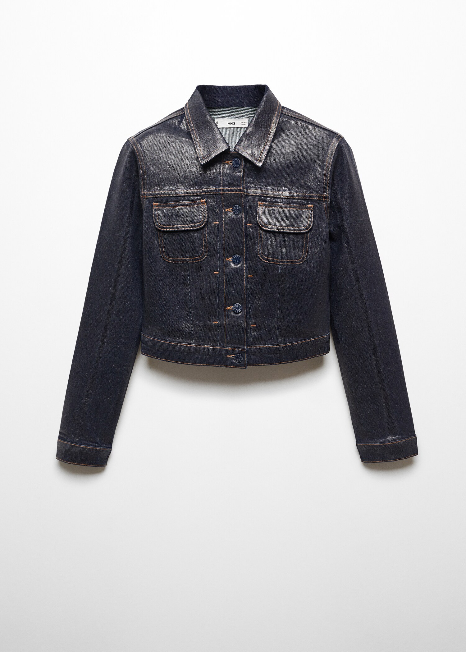 Foil structured denim jacket - Artigo sem modelo