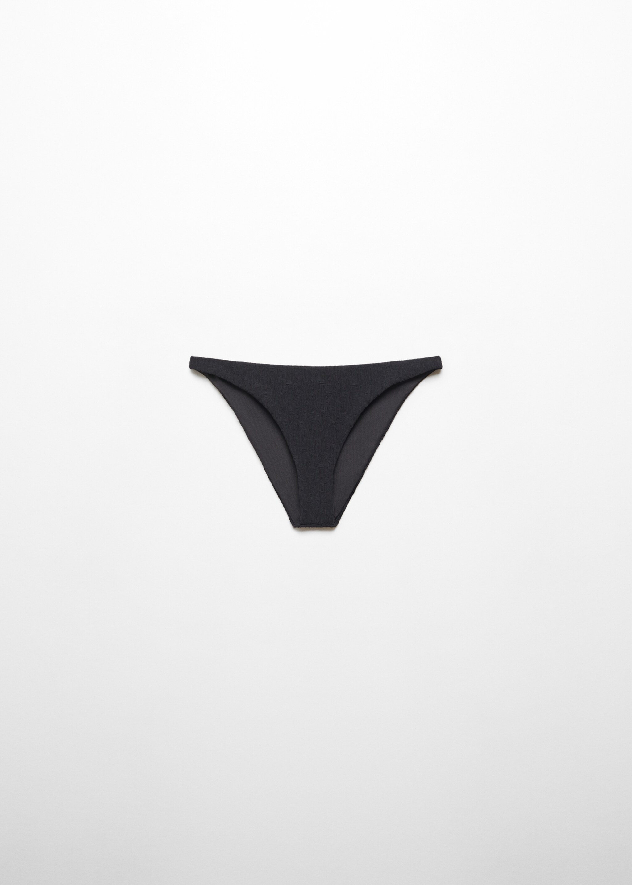 Culotte bikini classique texturée - Article sans modèle, Noir. Ref: 67094011-00.
