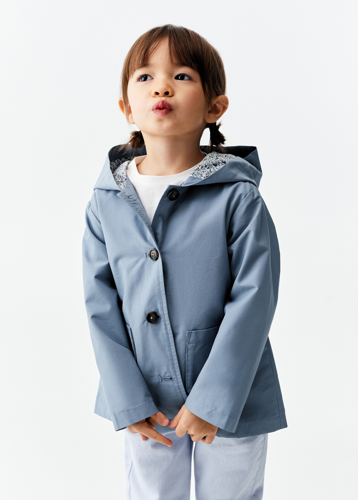 Buttoned cotton jacket - Medium plane