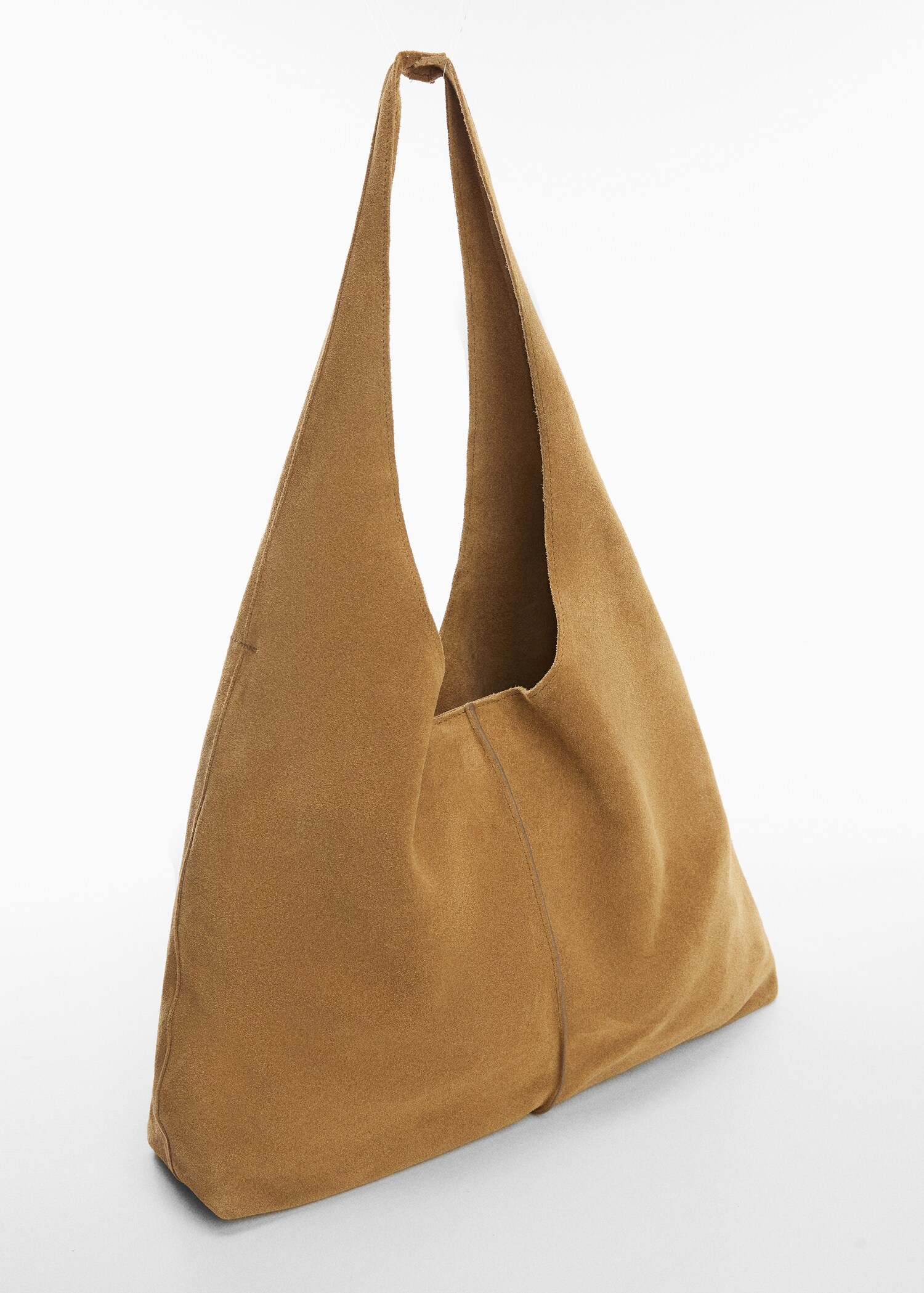 Leather shopper bag - Medium plane