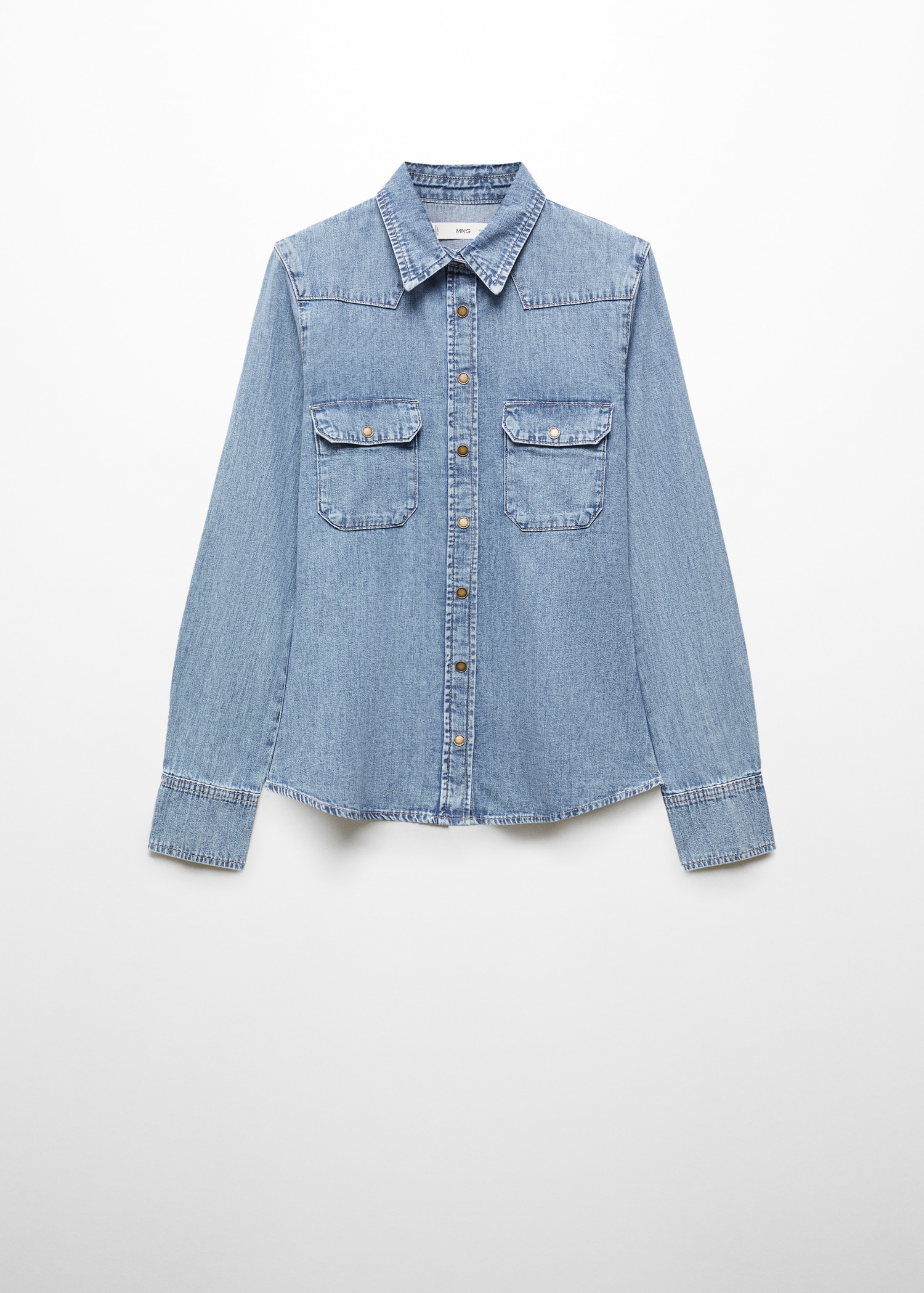 Chest-pocket denim shirt Women MANGO China - Main Image
