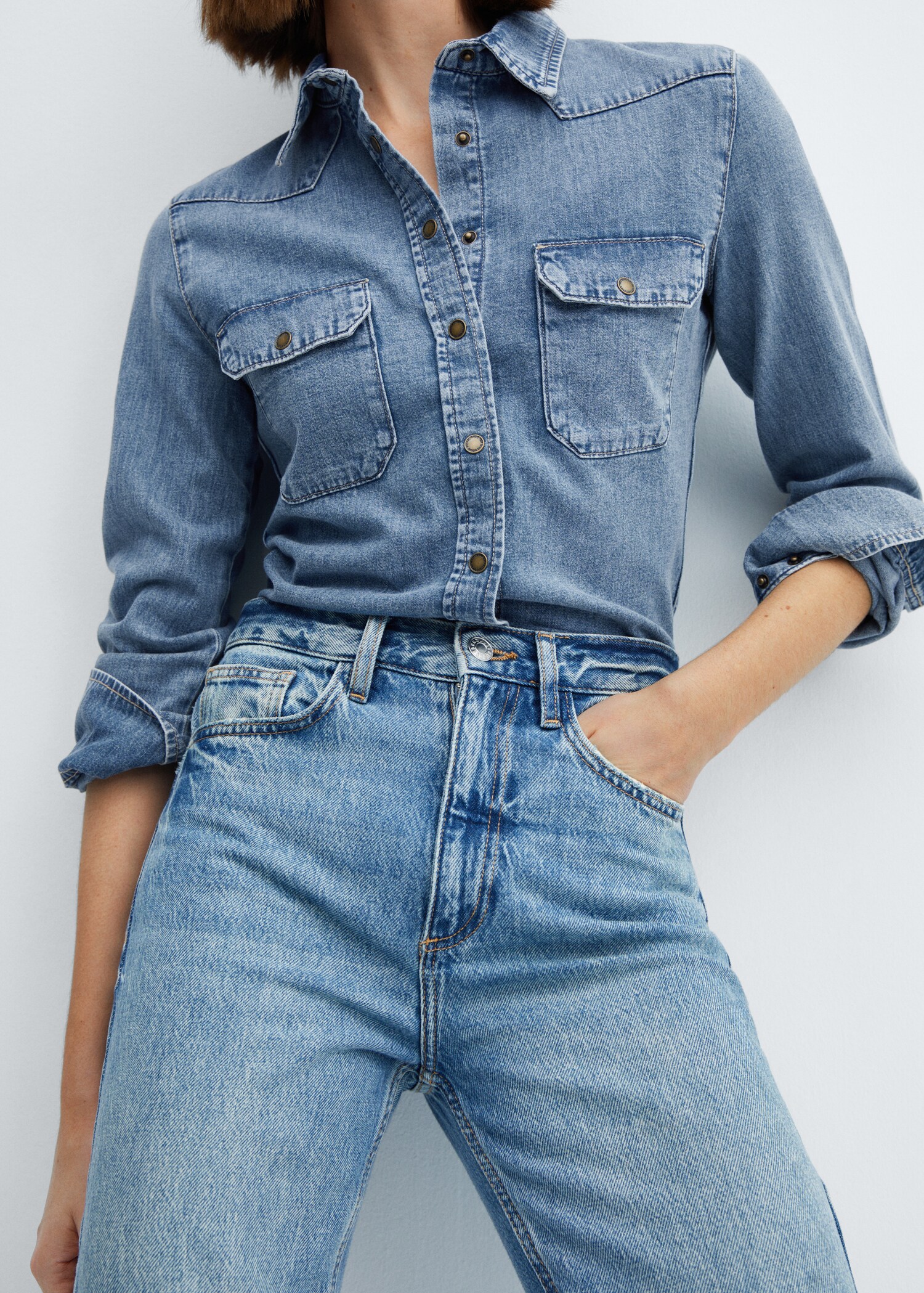 Πουκάμισο denim τσέπες - Λεπτομέρεια του προϊόντος 6