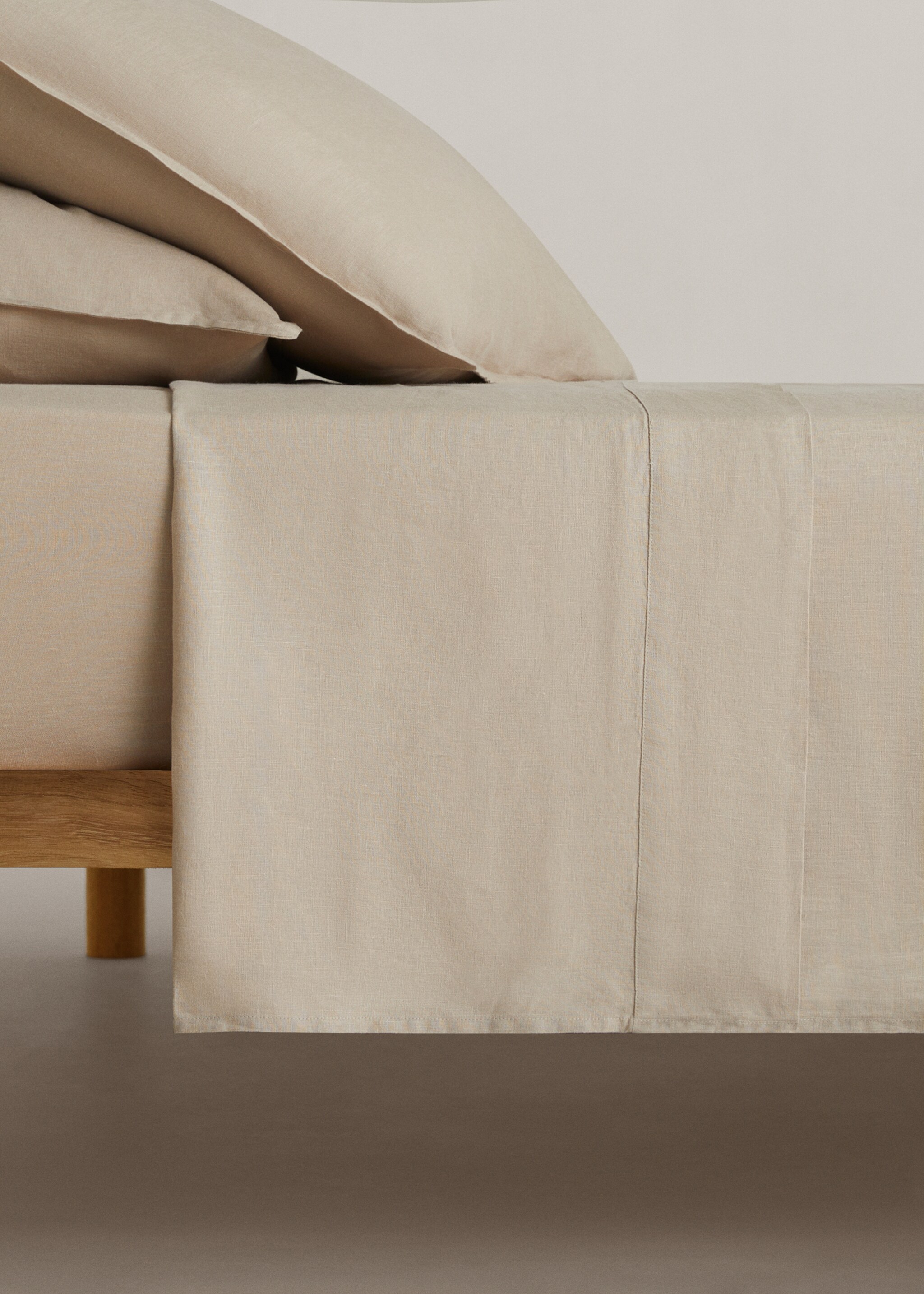 Leinen-Bettlaken aus Leinen für Bett 180/200 cm - Artikel ohne Model, Mittelbraun. Ref: 67094024-00.