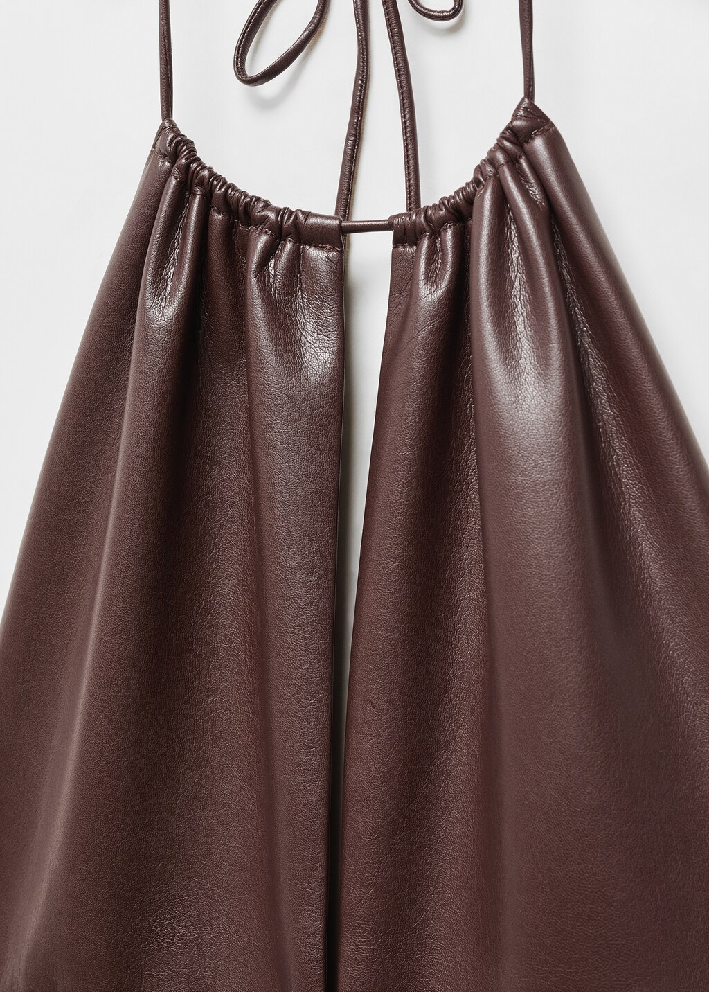 Mango Leather-effect halter dress thumbnail