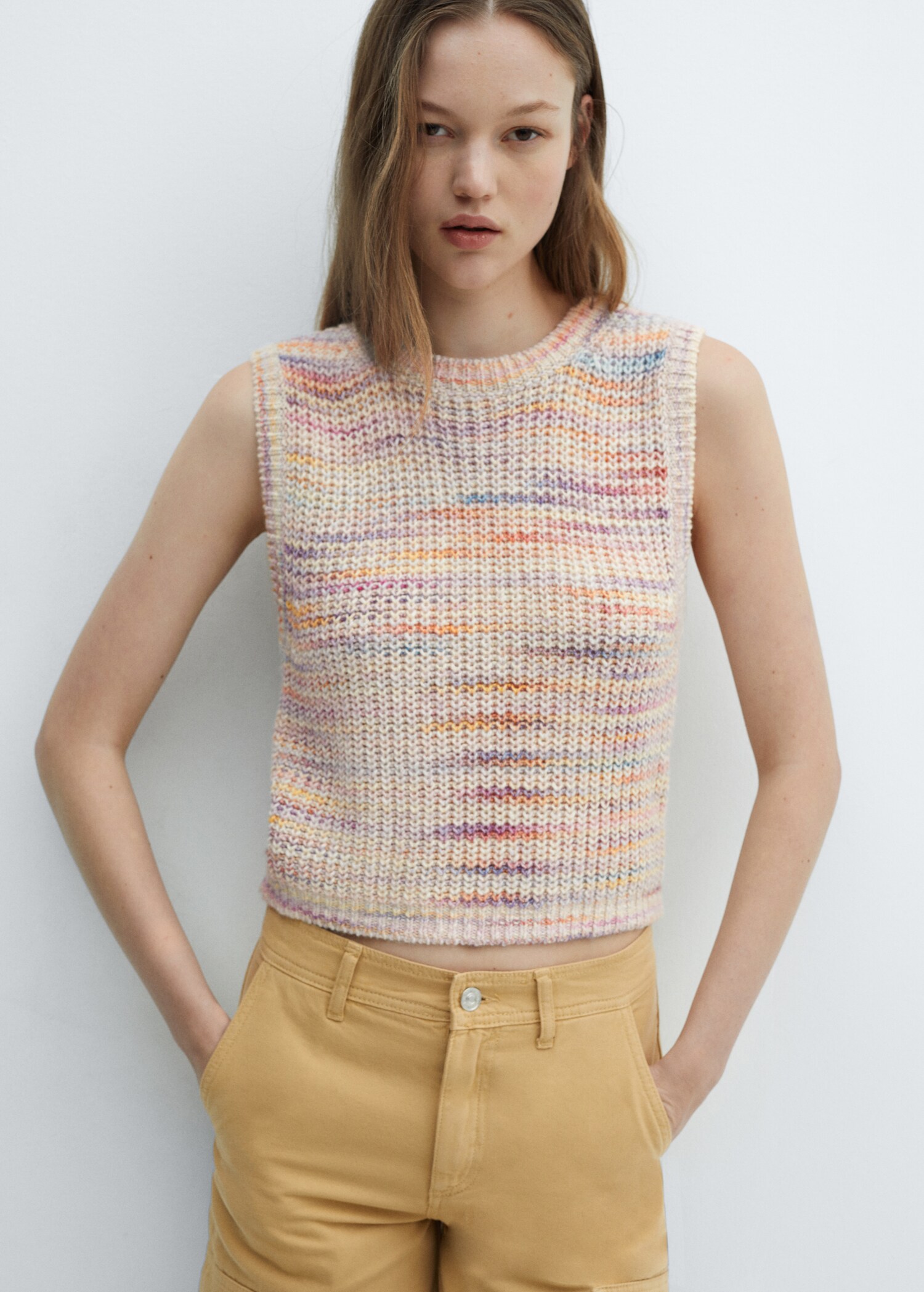 Gilet point multicolore - Plan moyen