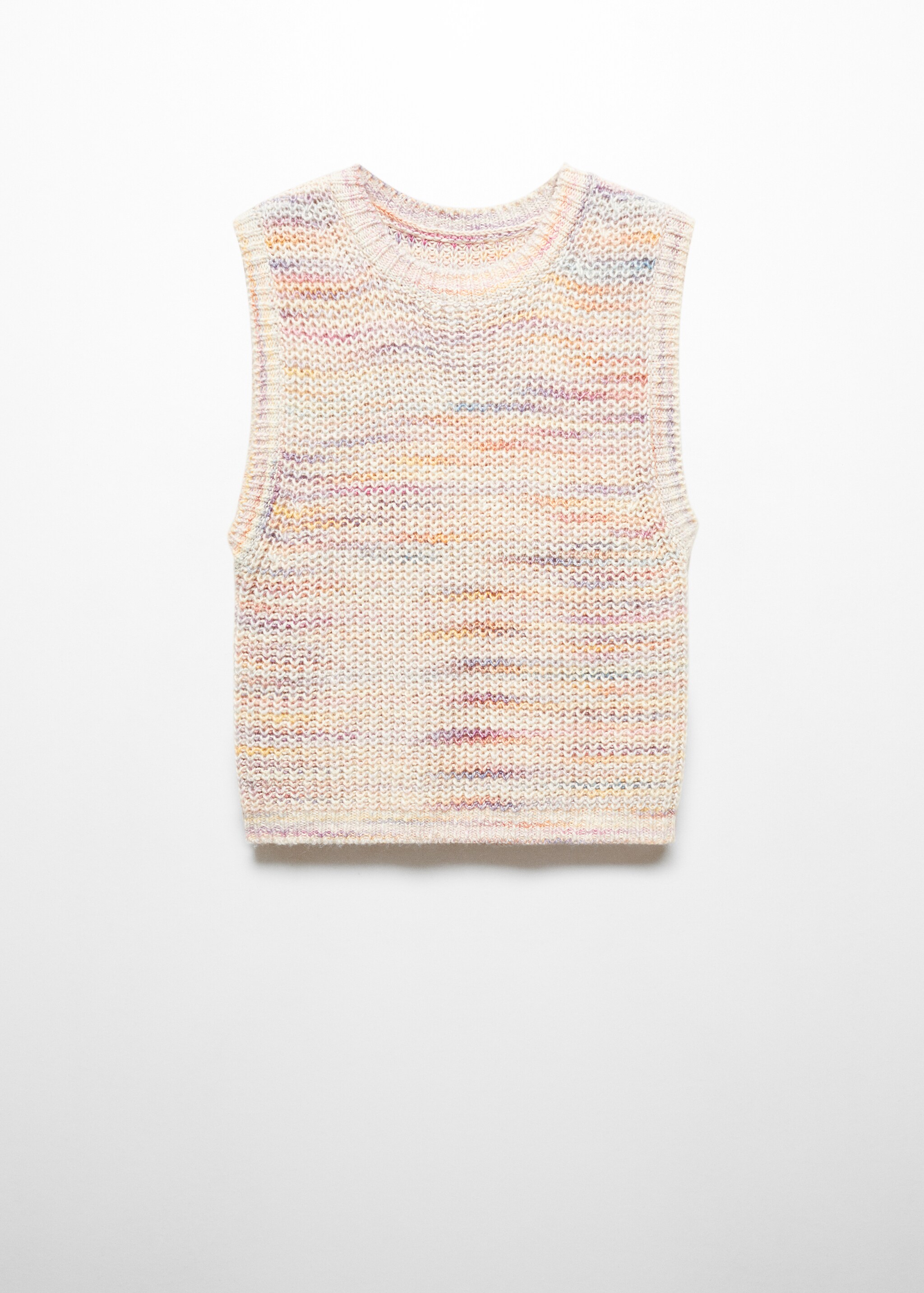 Multi-coloured knitted gilet - Article without model