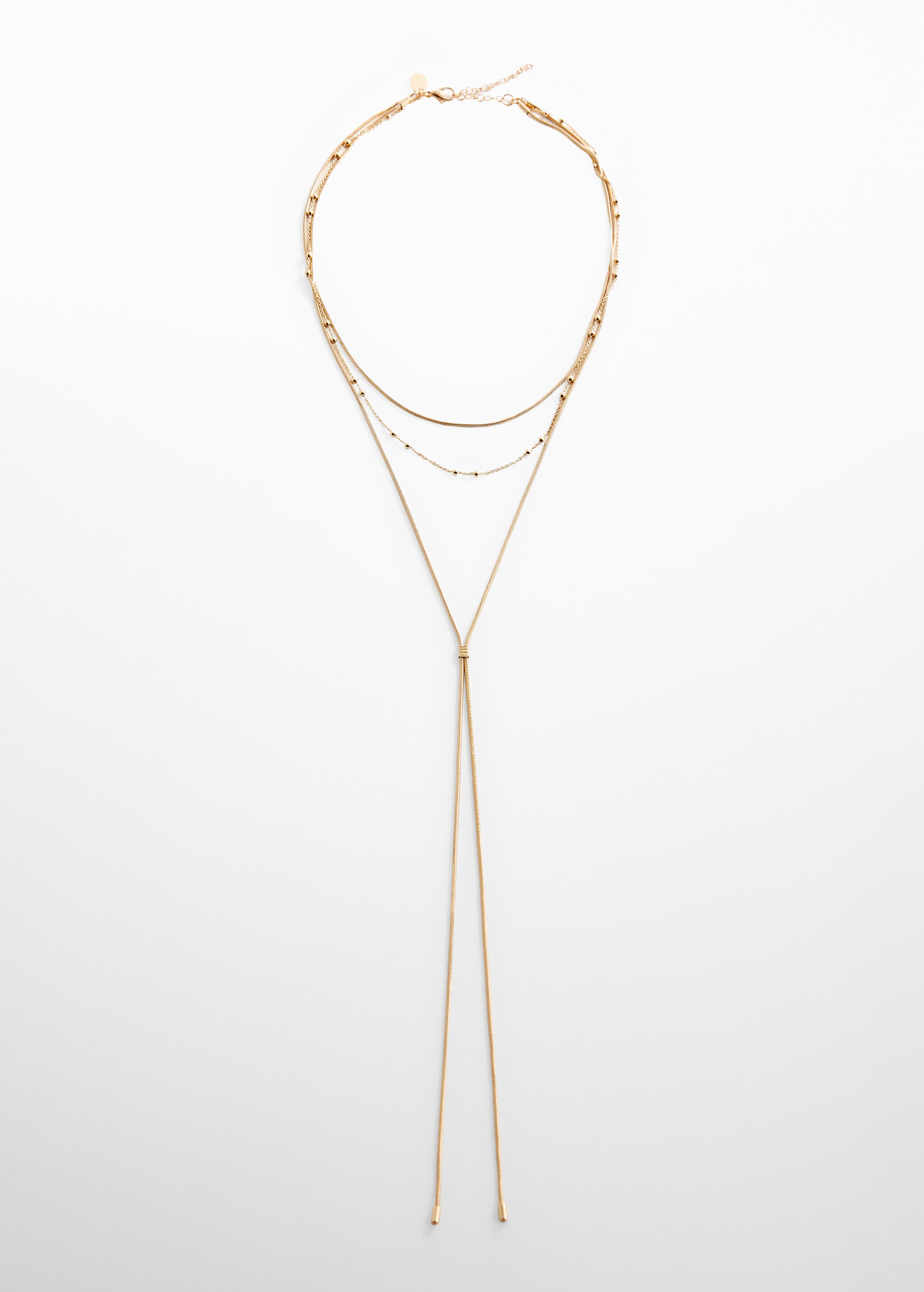 Длинное комбинированное ожерелье - Изделие без модели