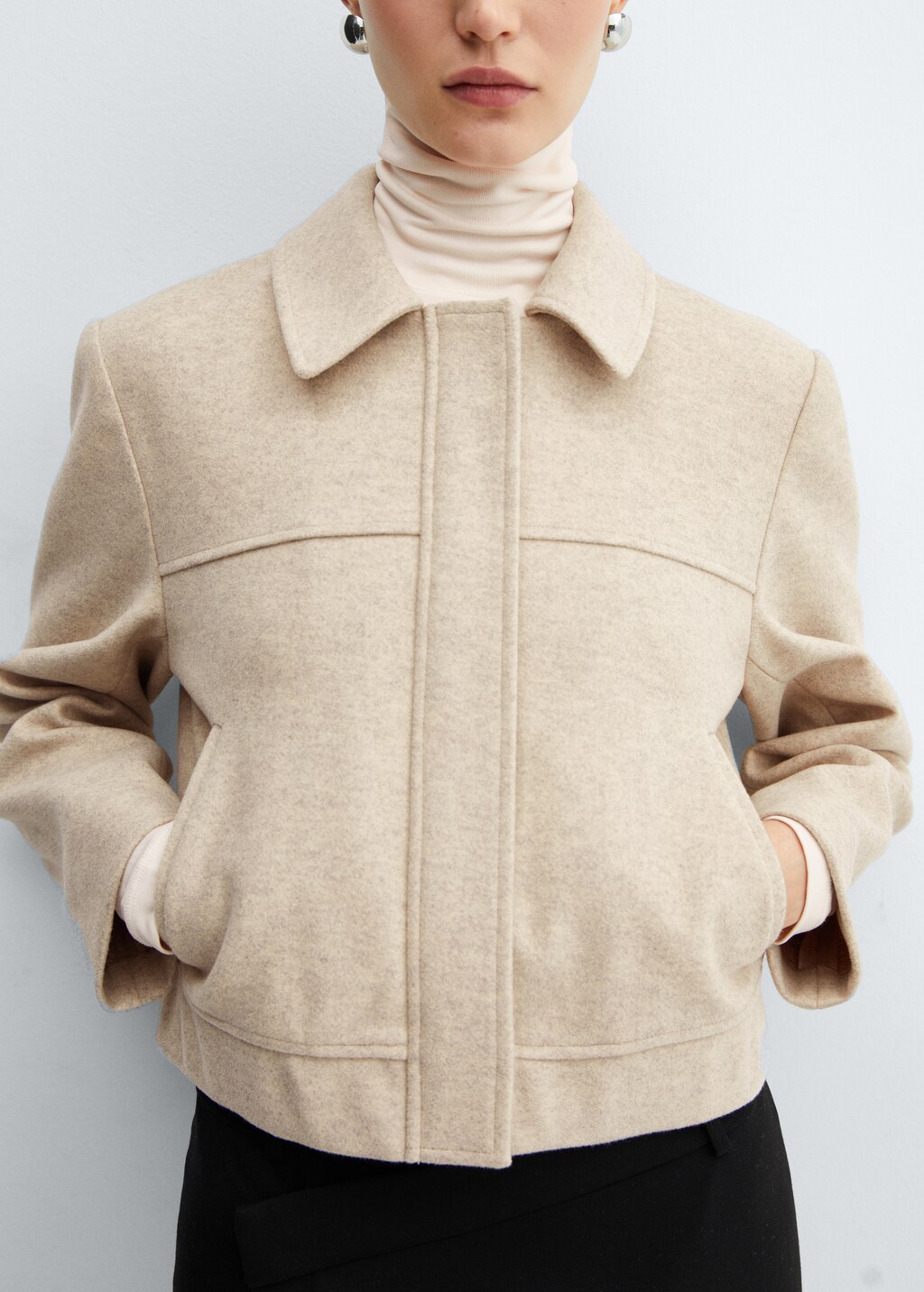 Zipper decorative seams jacket - Women | MANGO Montenegro Zipper decorative seams jacket - Women | MANGO Montenegro