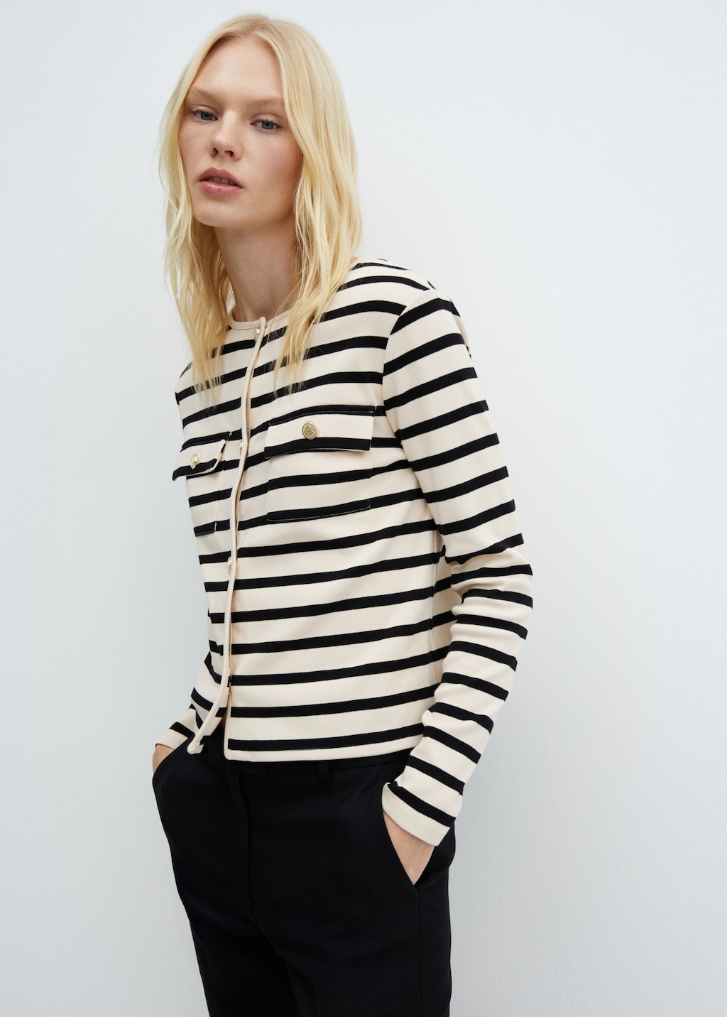 Long striped cardigan hot sale