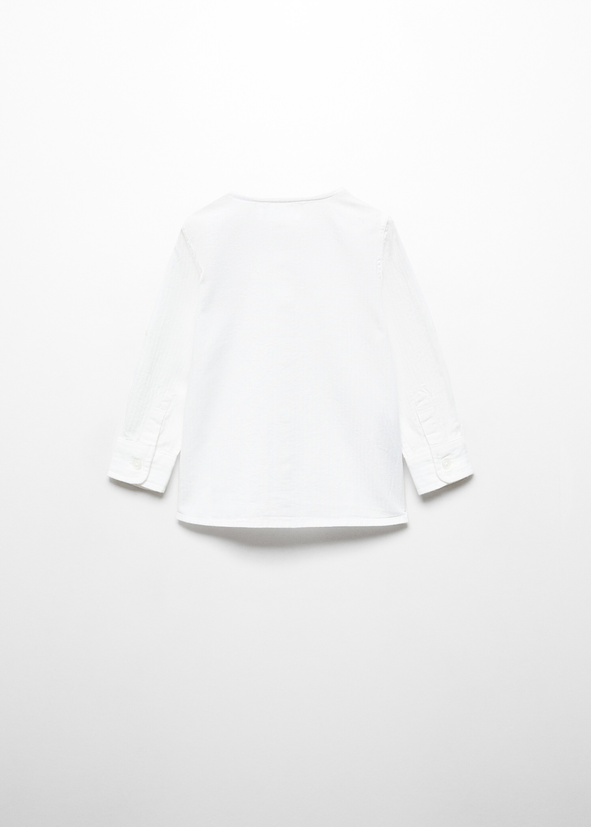 Mao collar shirt - Reverse of the article