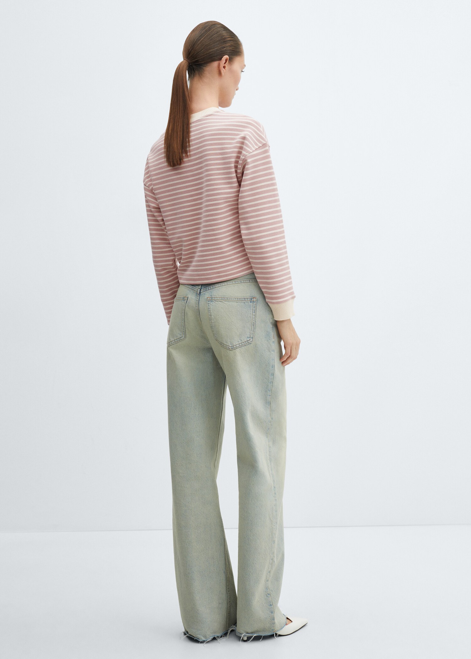 Striped knitted sweatshirt - Reverse of the article