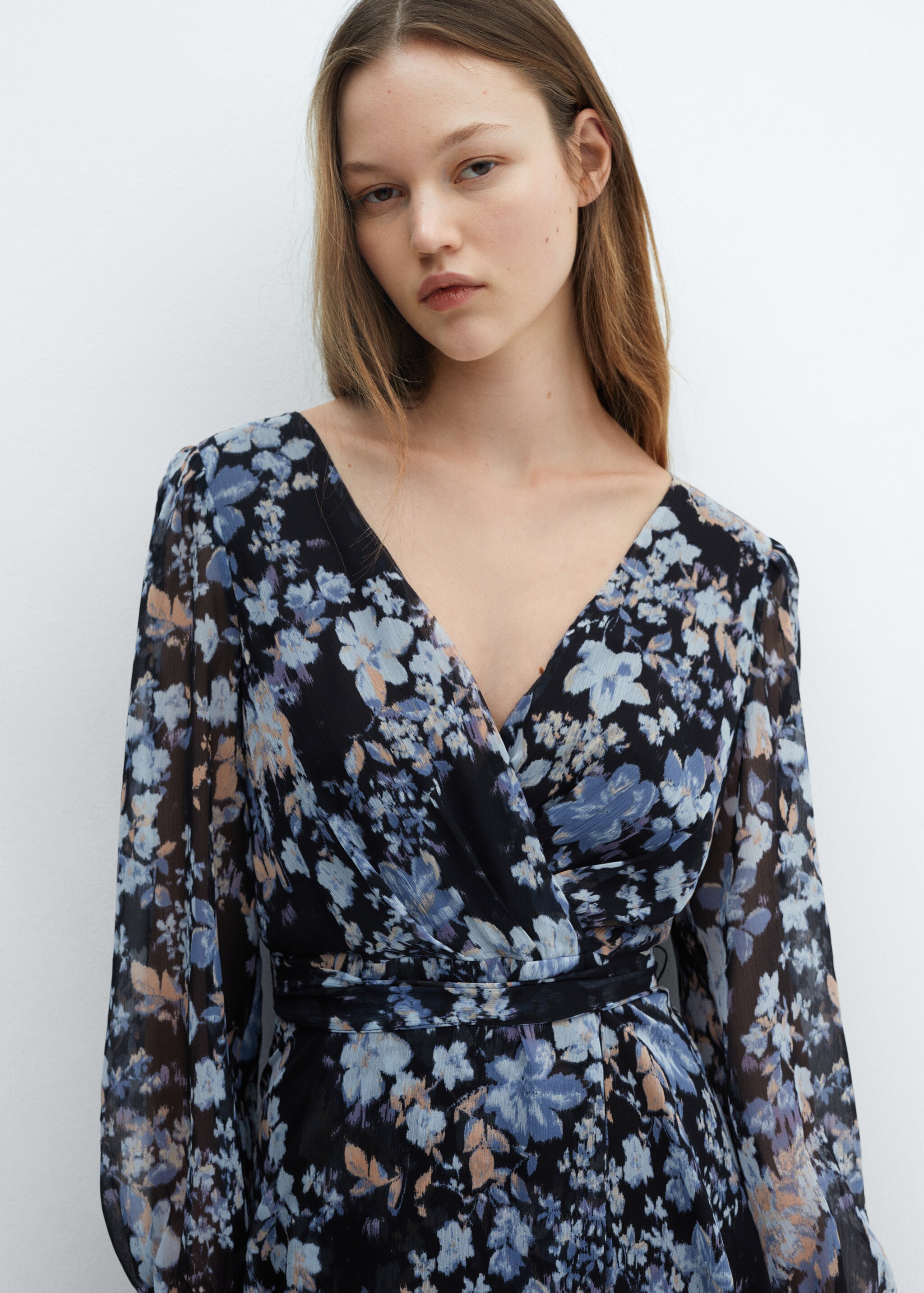 Flowy flower printed dress - Details of the article 1