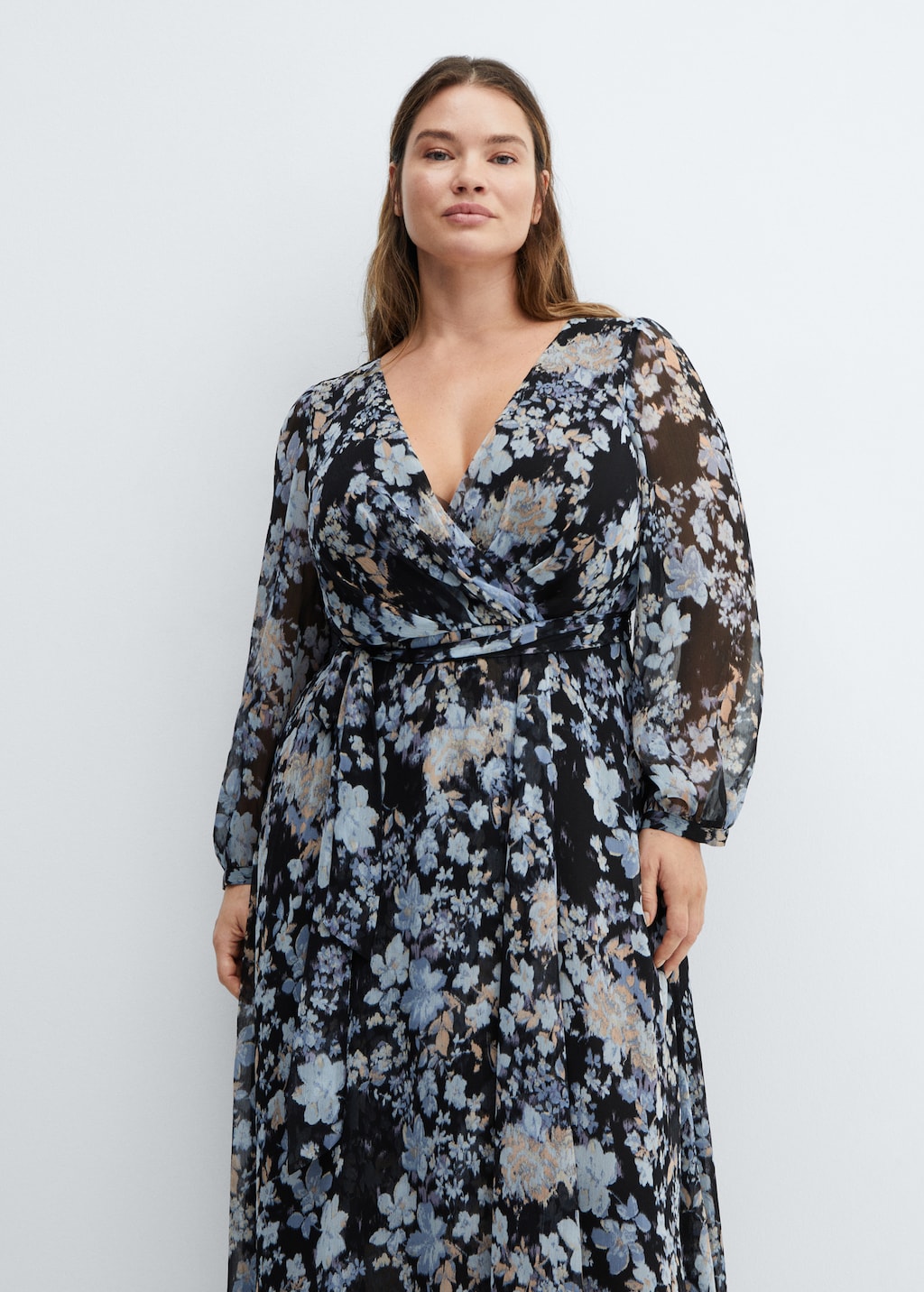Robe fluide a imprime floral