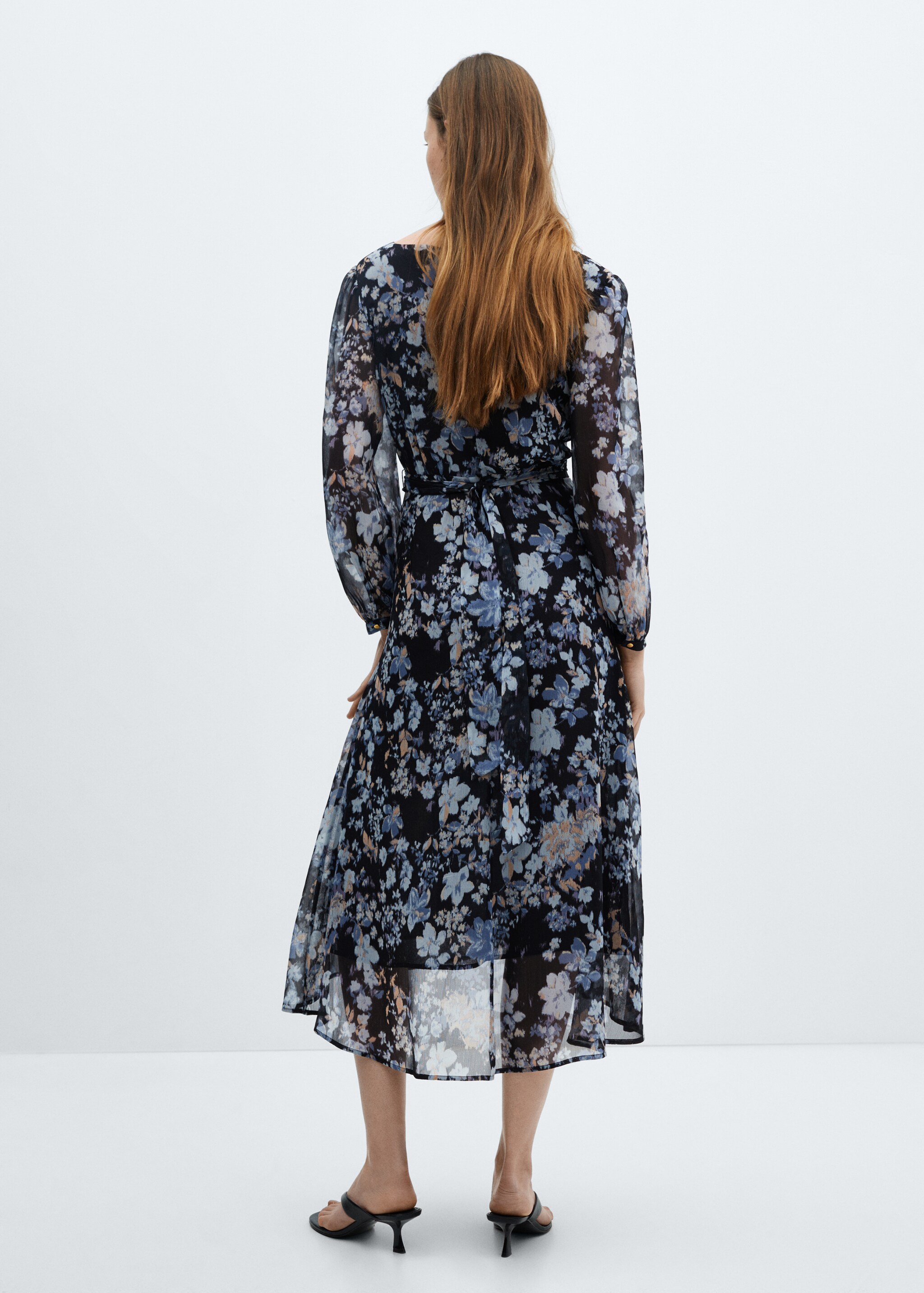 Flowy flower printed dress - Reverse of the article