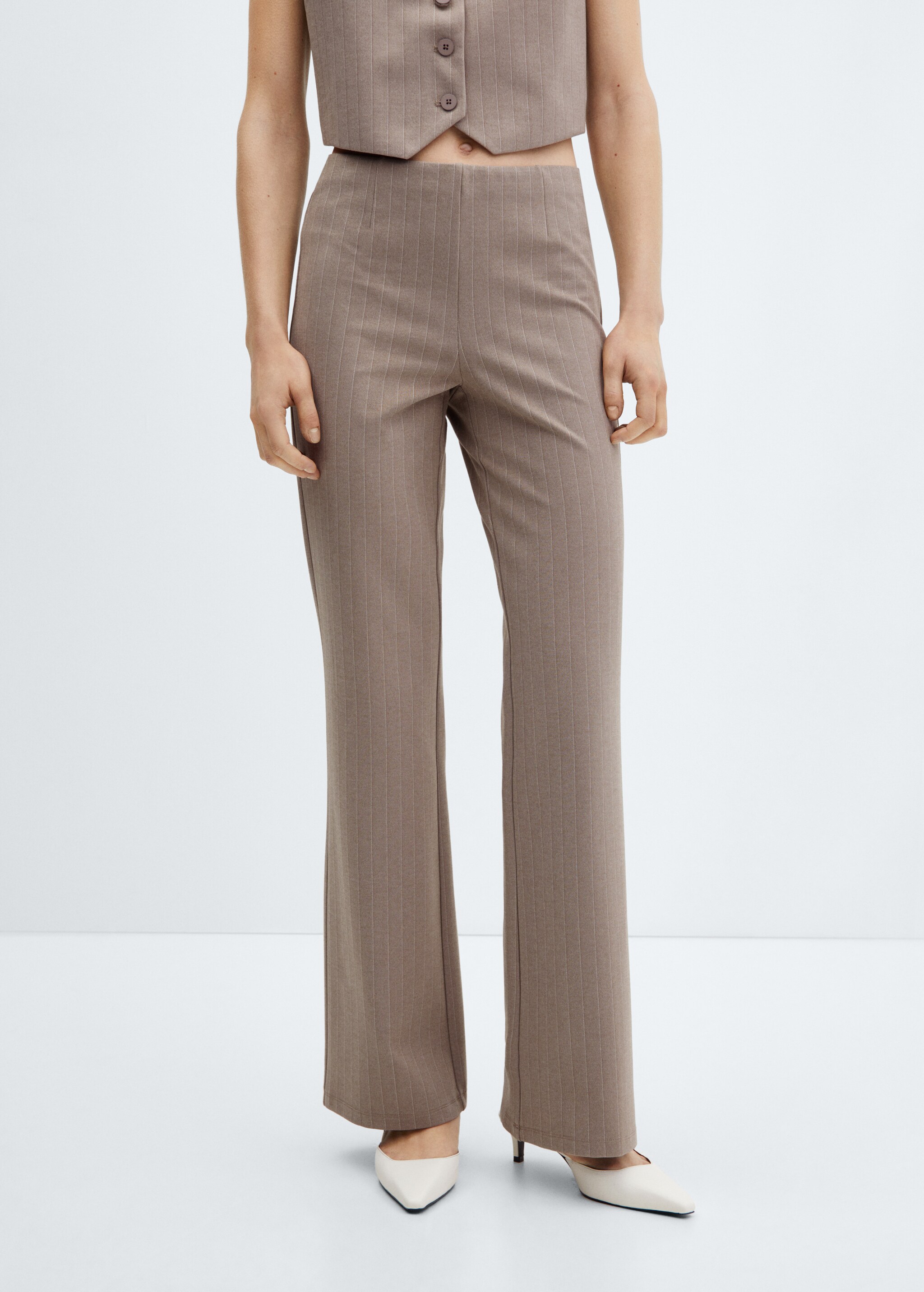 Straight knitted trousers - Medium plane