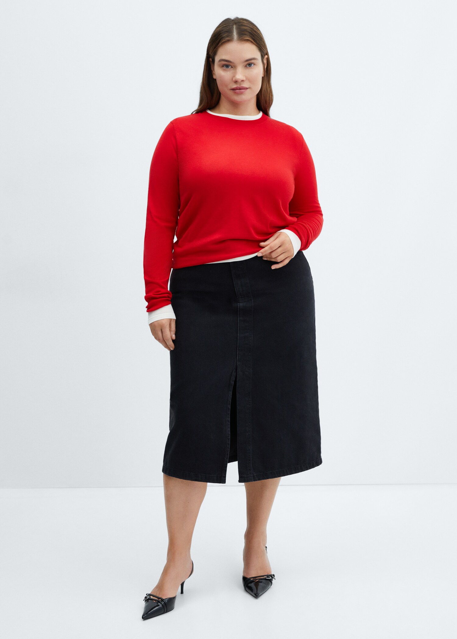 Round-neck knitted sweater - Details of the article 3