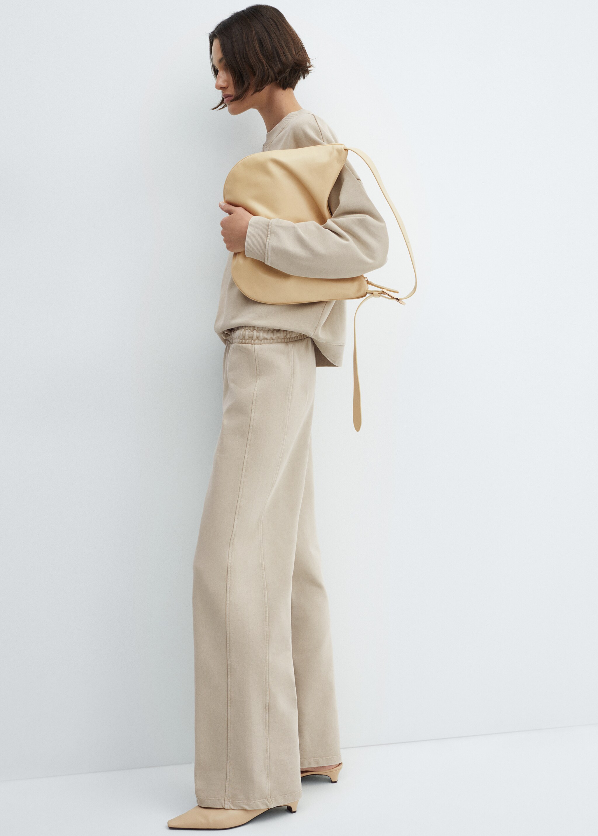 Washed elastic waist pants - Details of the article 2
