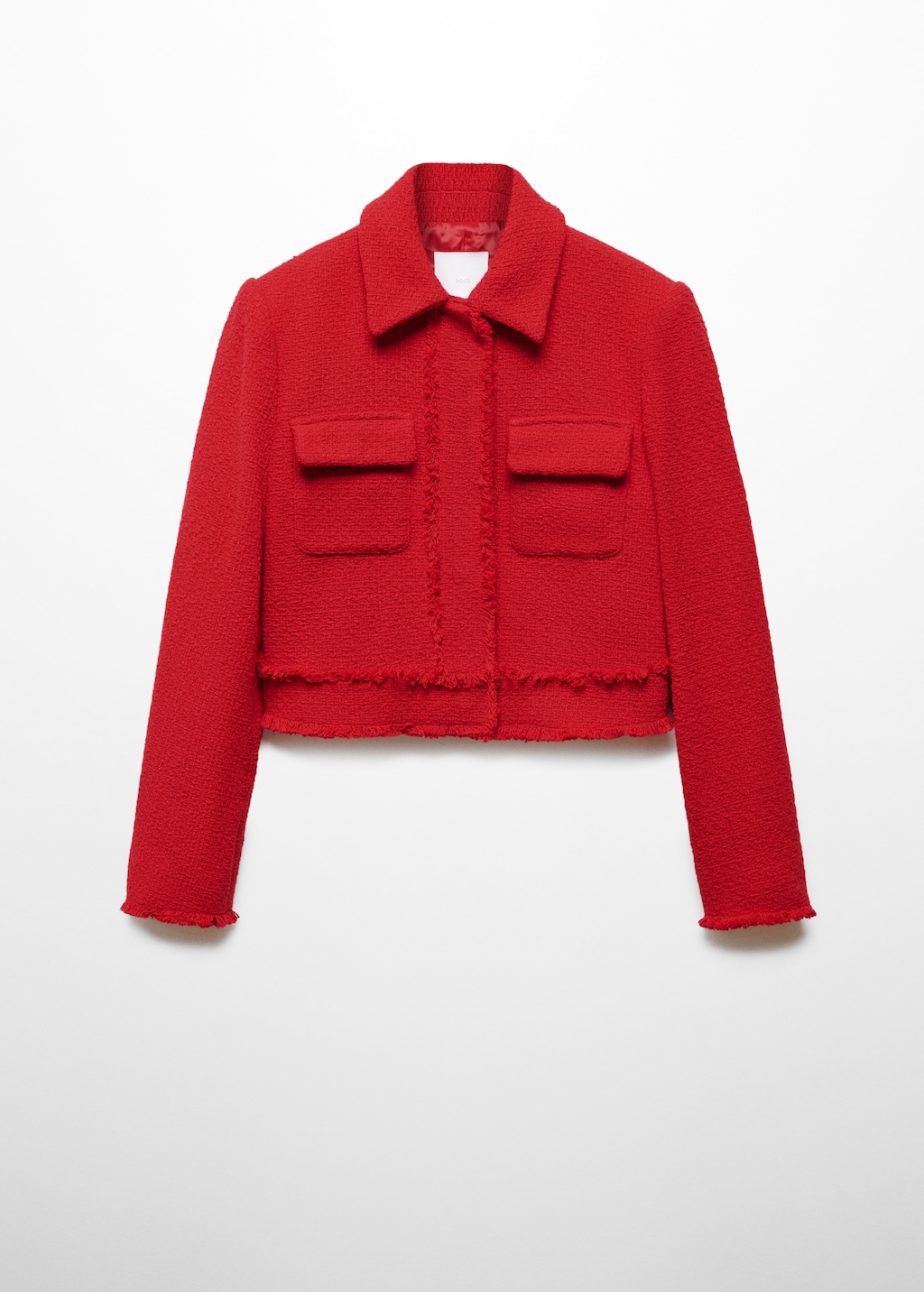 Crop tweed jacket - Women | MANGO Japan Crop tweed jacket - Women | MANGO Japan