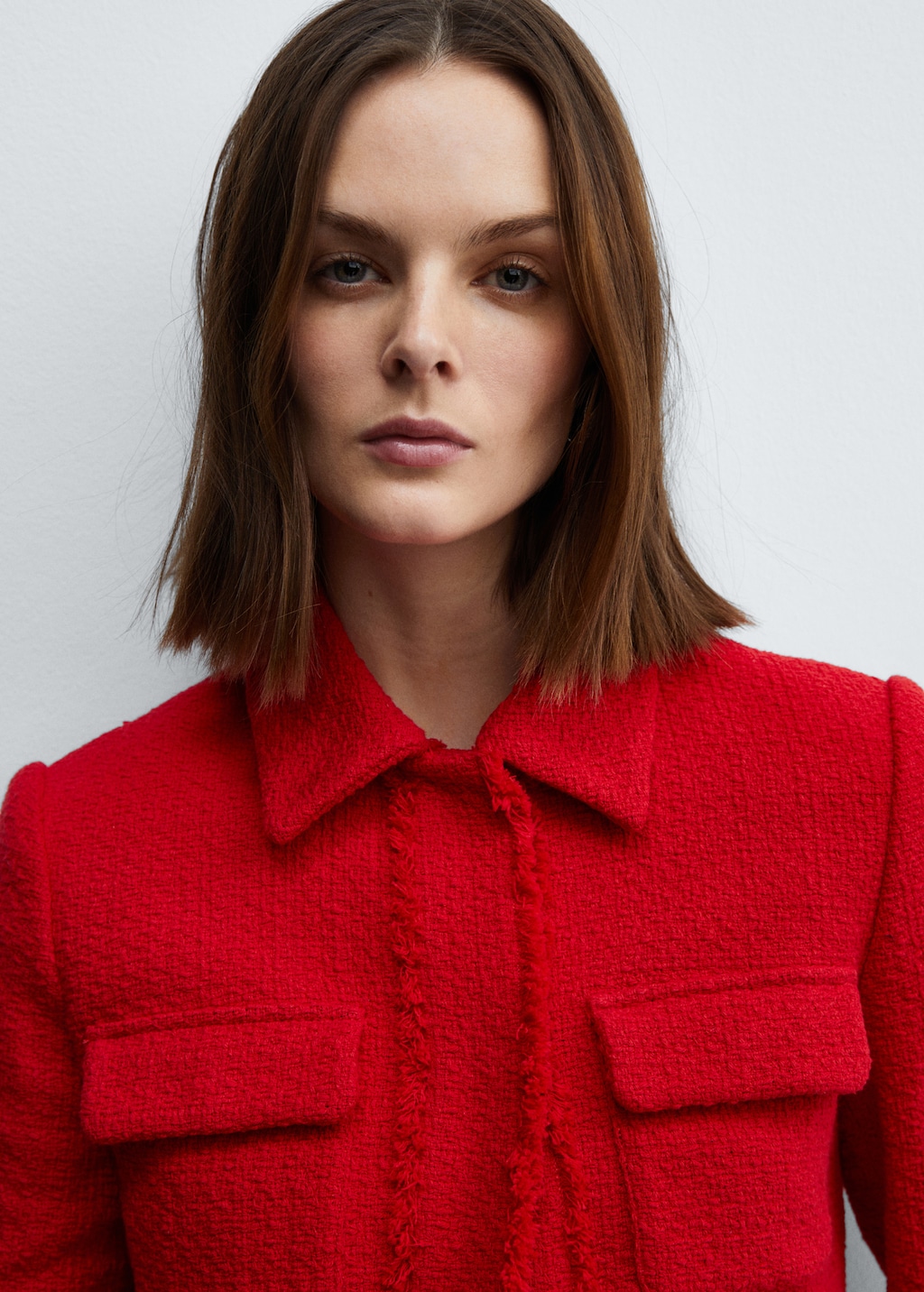 Crop tweed jacket - Women | MANGO Japan Crop tweed jacket - Women | MANGO Japan