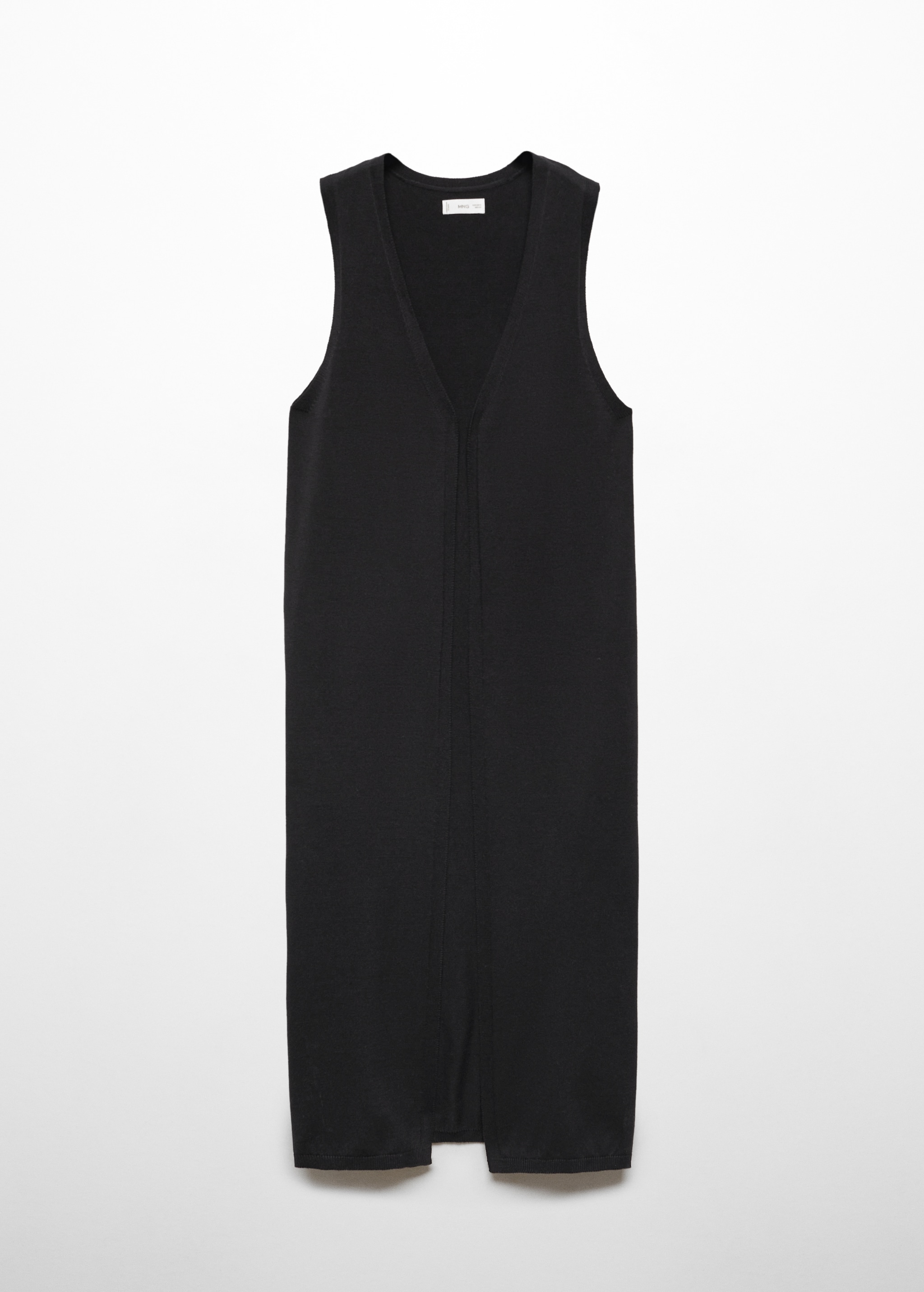 Maxi Chaleco Outfit Chaleco Negro Largo Mujer Chaleco Largo Con