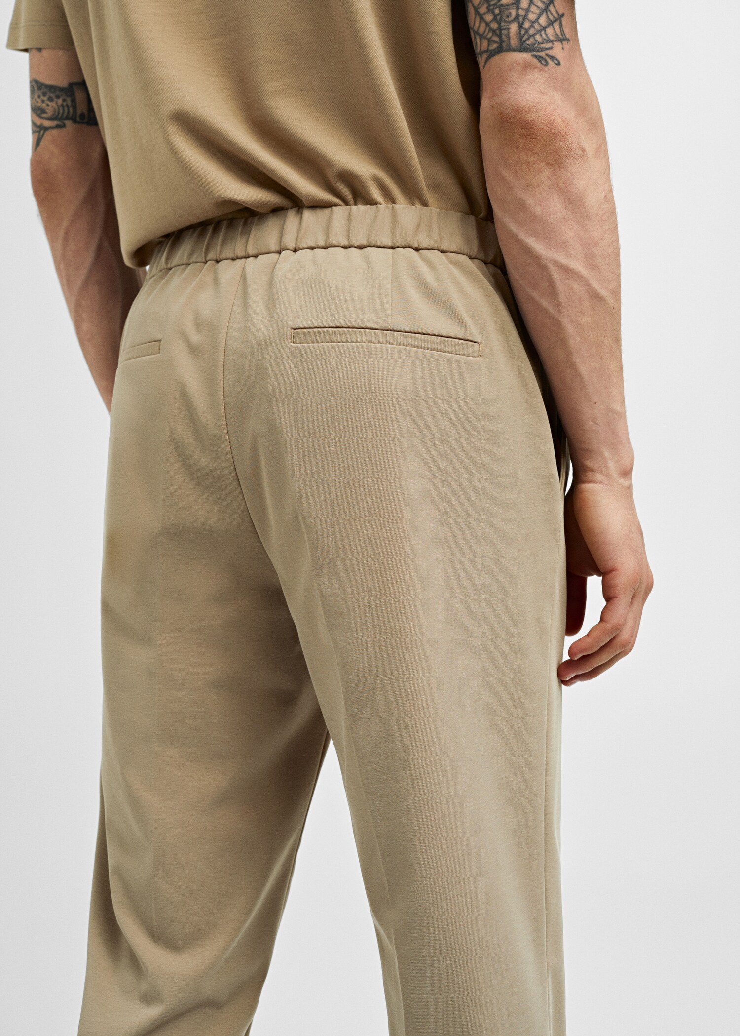 Slim Fit-Anzughose aus Baumwolle - Detail des Artikels 4