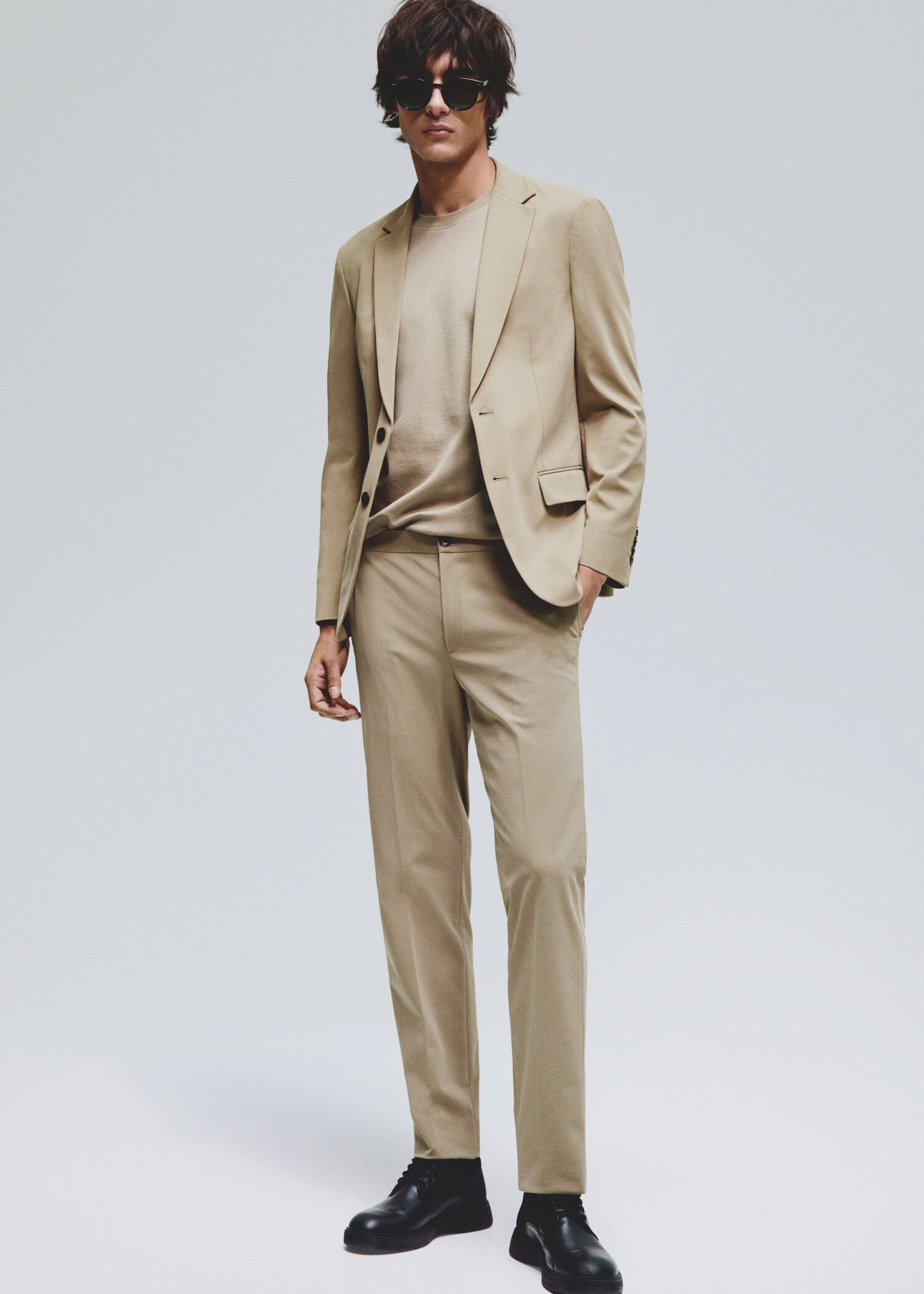 Slim Fit-Anzughose aus Baumwolle - Detail des Artikels 5