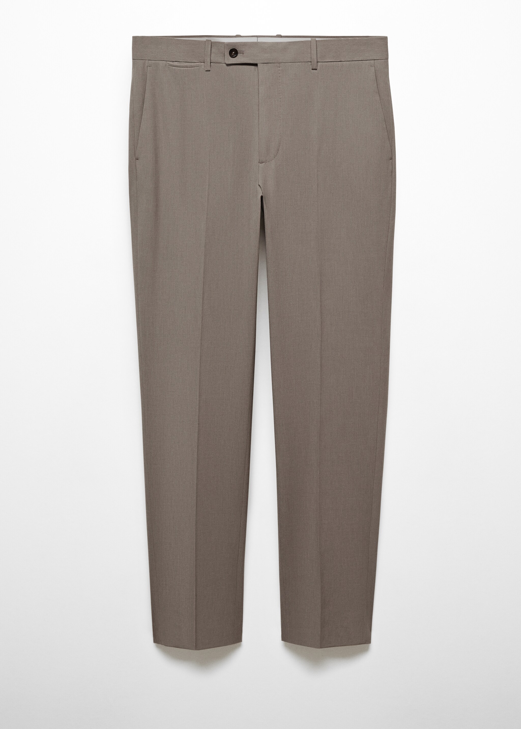 Костюмные брюки slim fit из холодной шерсти - Изделие без модели