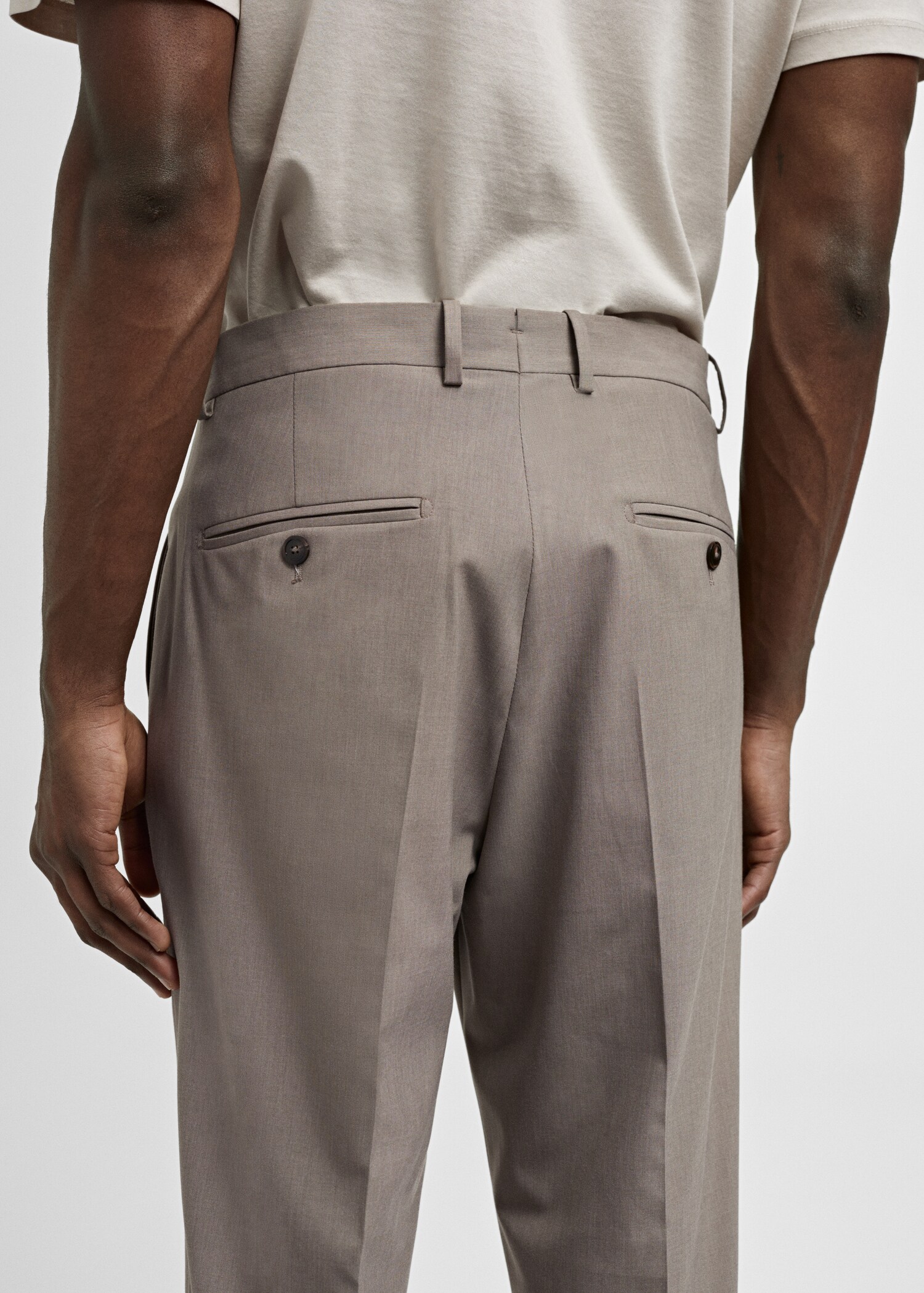 Pantaloni completo slim fit fresco di lana - Dettaglio dell'articolo 4