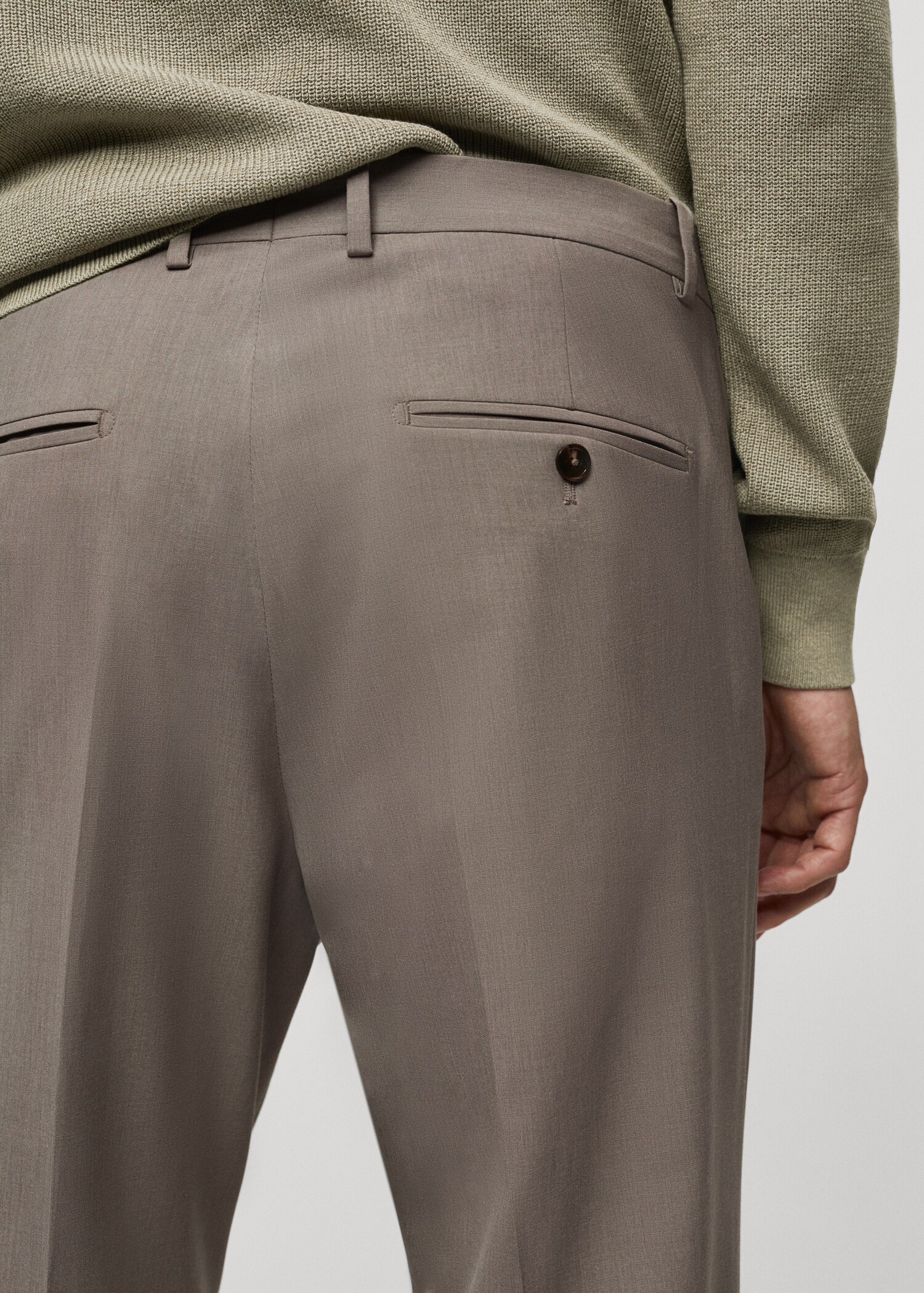 Pantaloni completo slim fit fresco di lana - Dettaglio dell'articolo 6