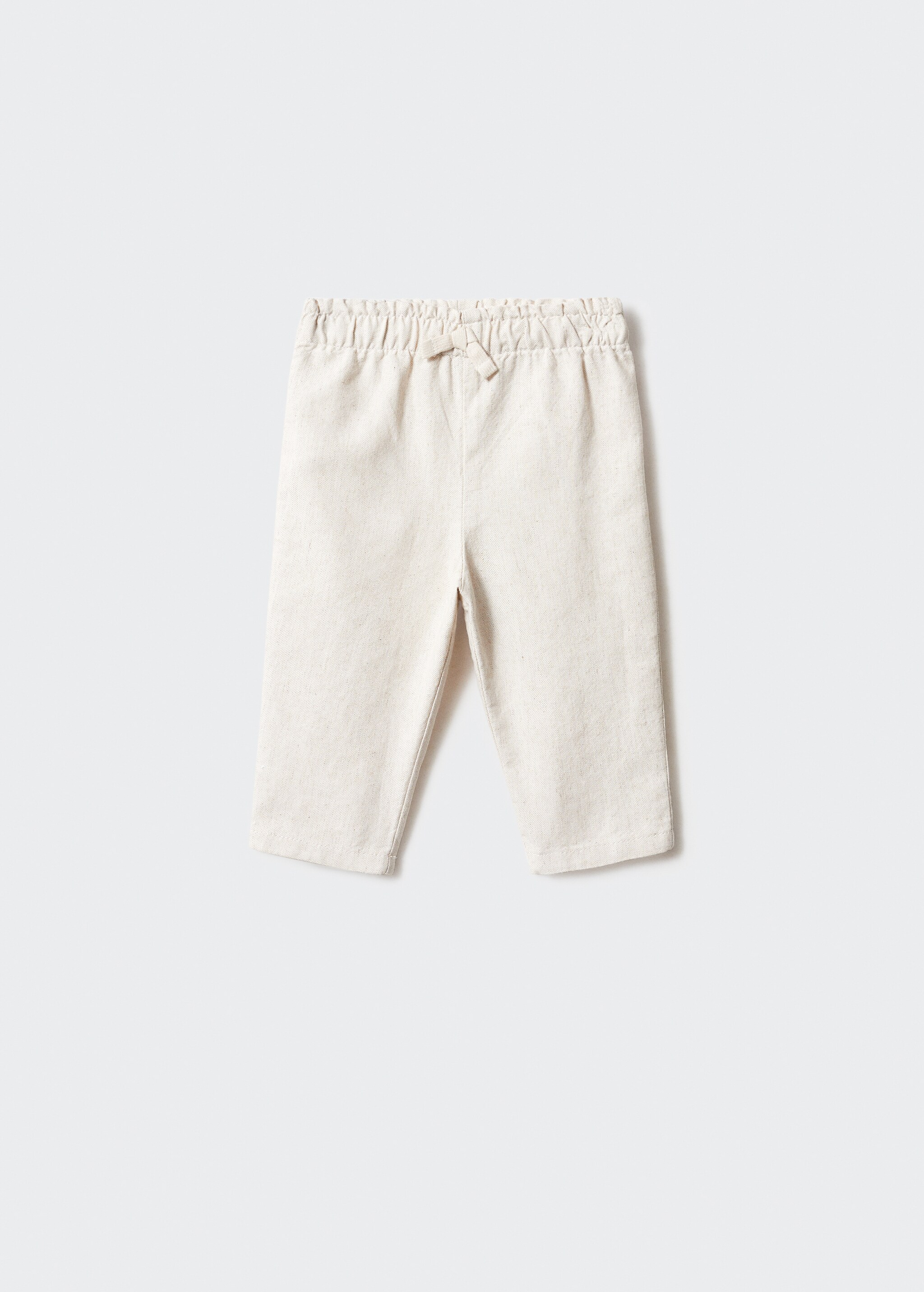 Pantaloni din in cu betelie elastică - Articol fără model