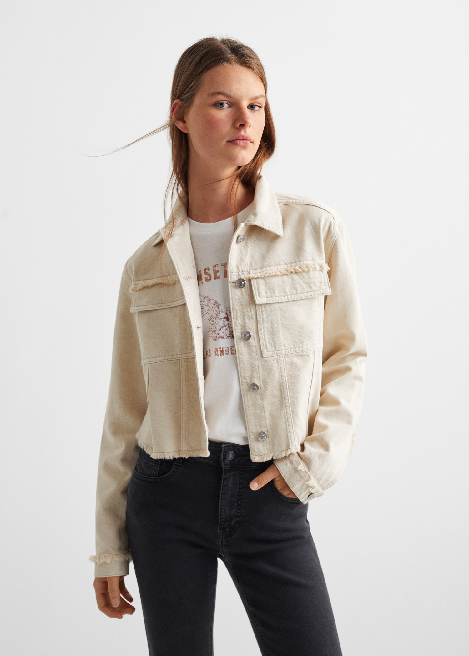 Pocketed denim jacket - Medium plane