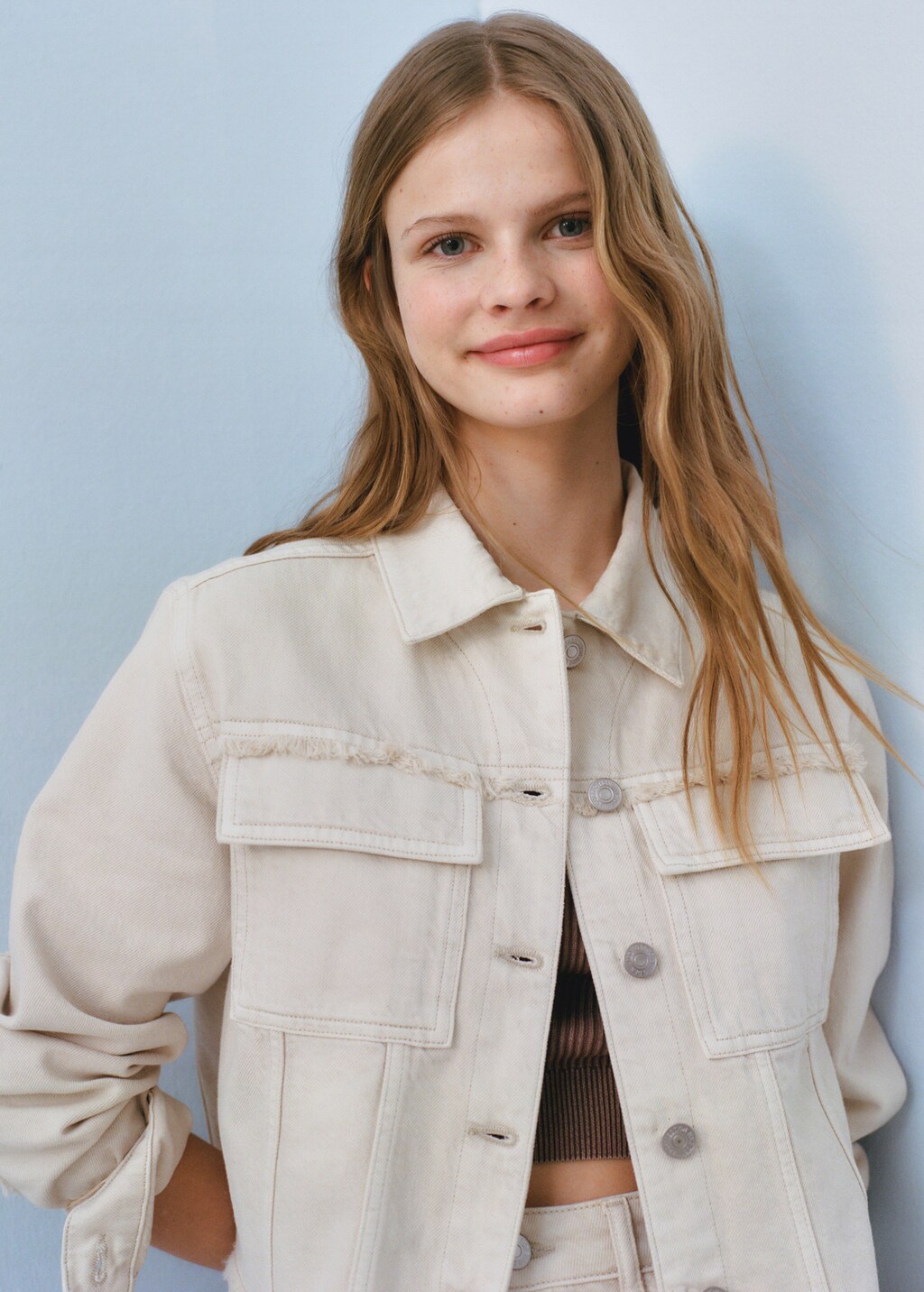 Pocketed denim jacket