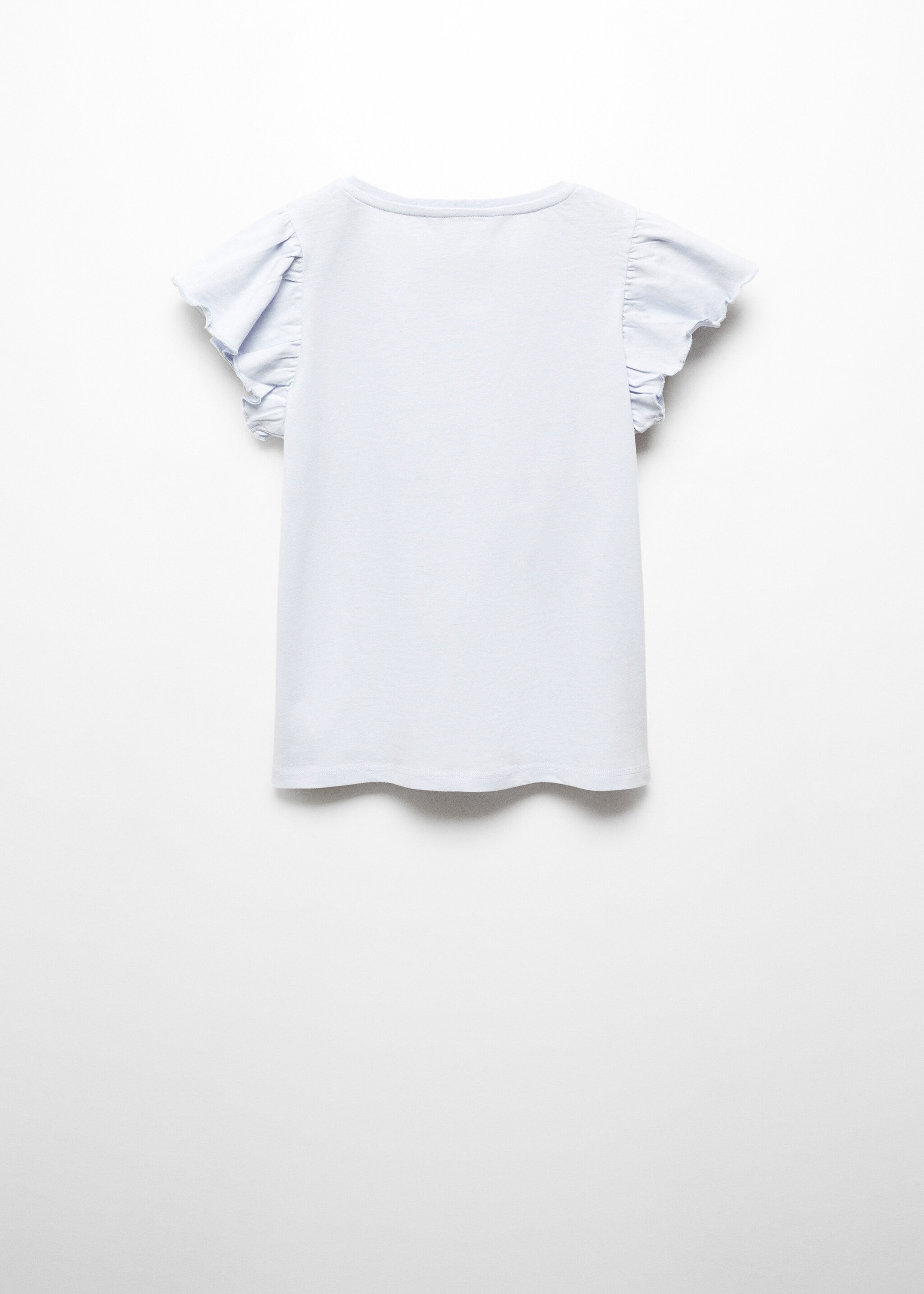 Short-sleeved ruffle t-shirt - Reverse of the article