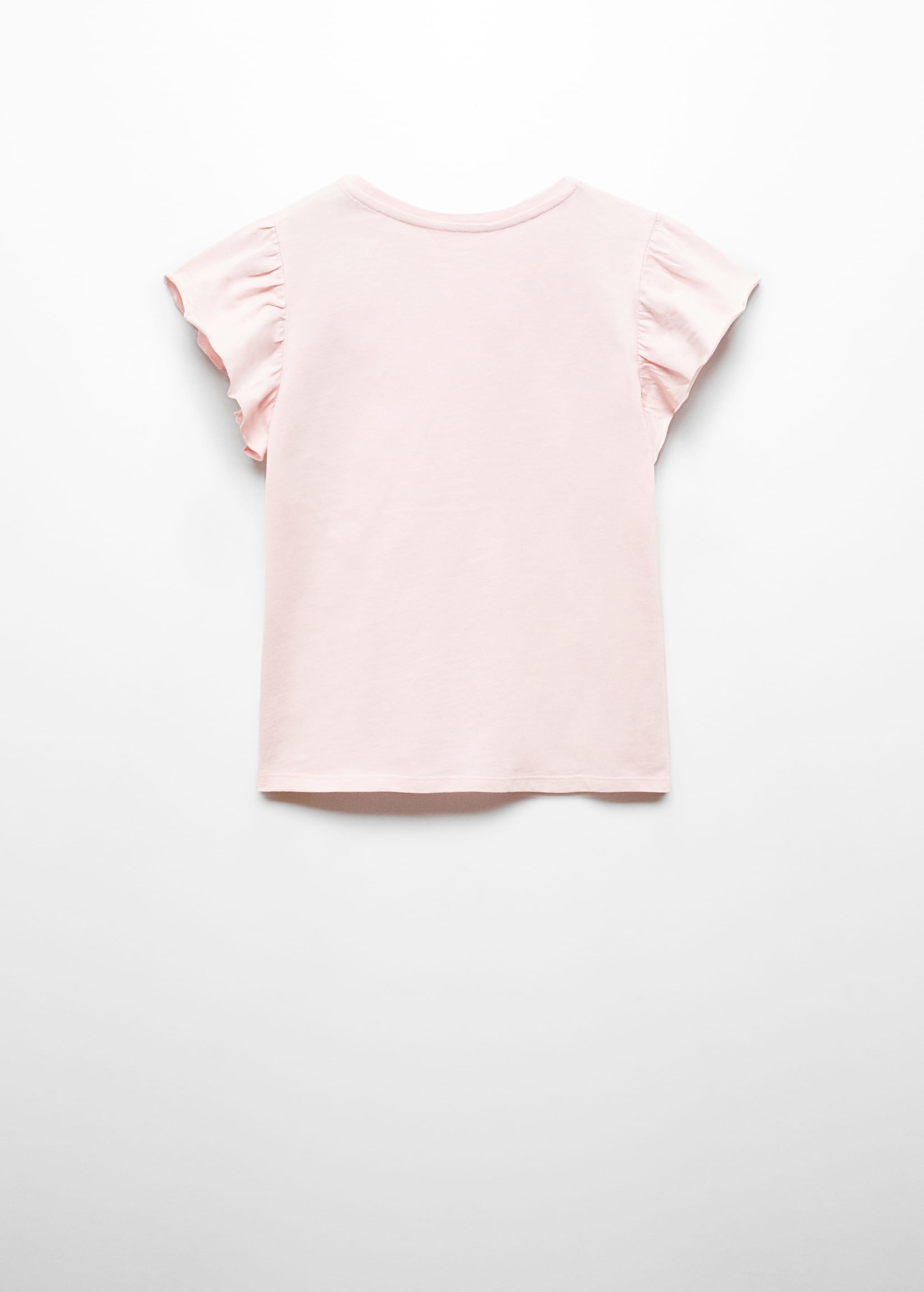 Short-sleeved ruffle t-shirt - Reverse of the article