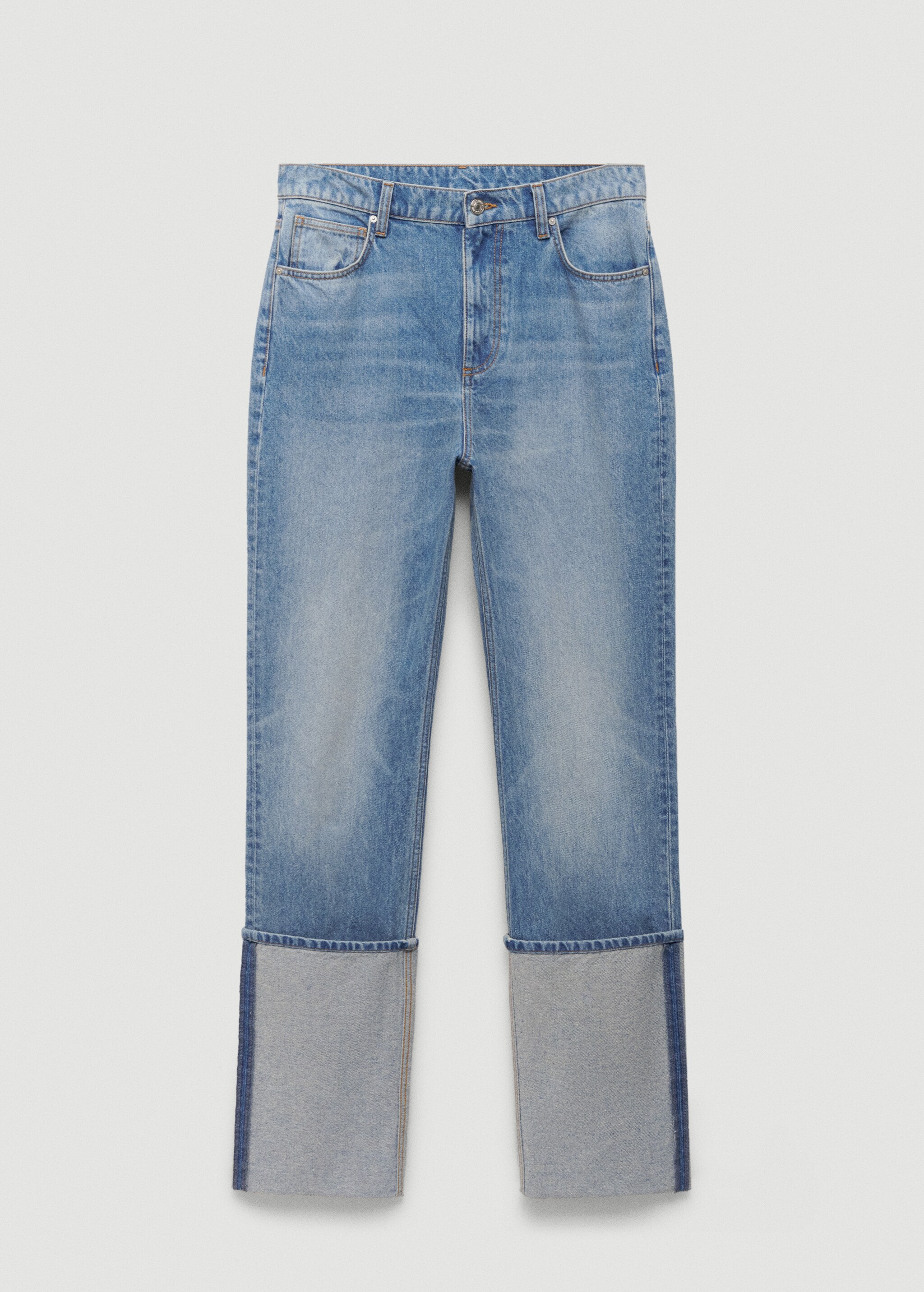 Gerade Jeans mit Umschlag - Artikel ohne Model